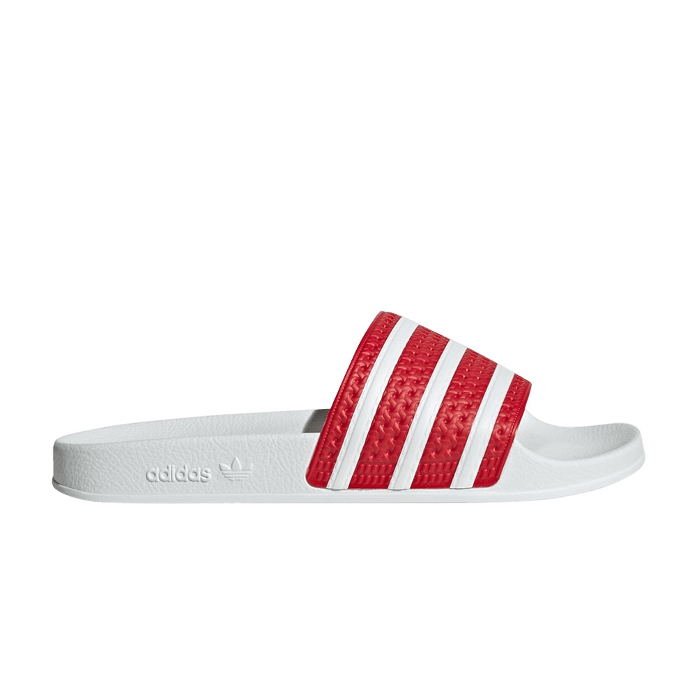 adidas Adilette Slides 'Better Scarlet White'