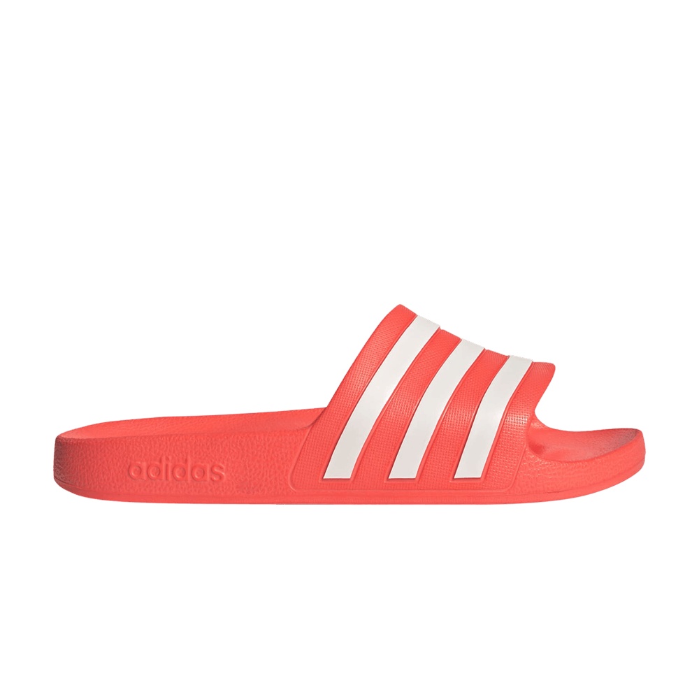 Adidas Adilette Aqua Slide 'Solar Red White'