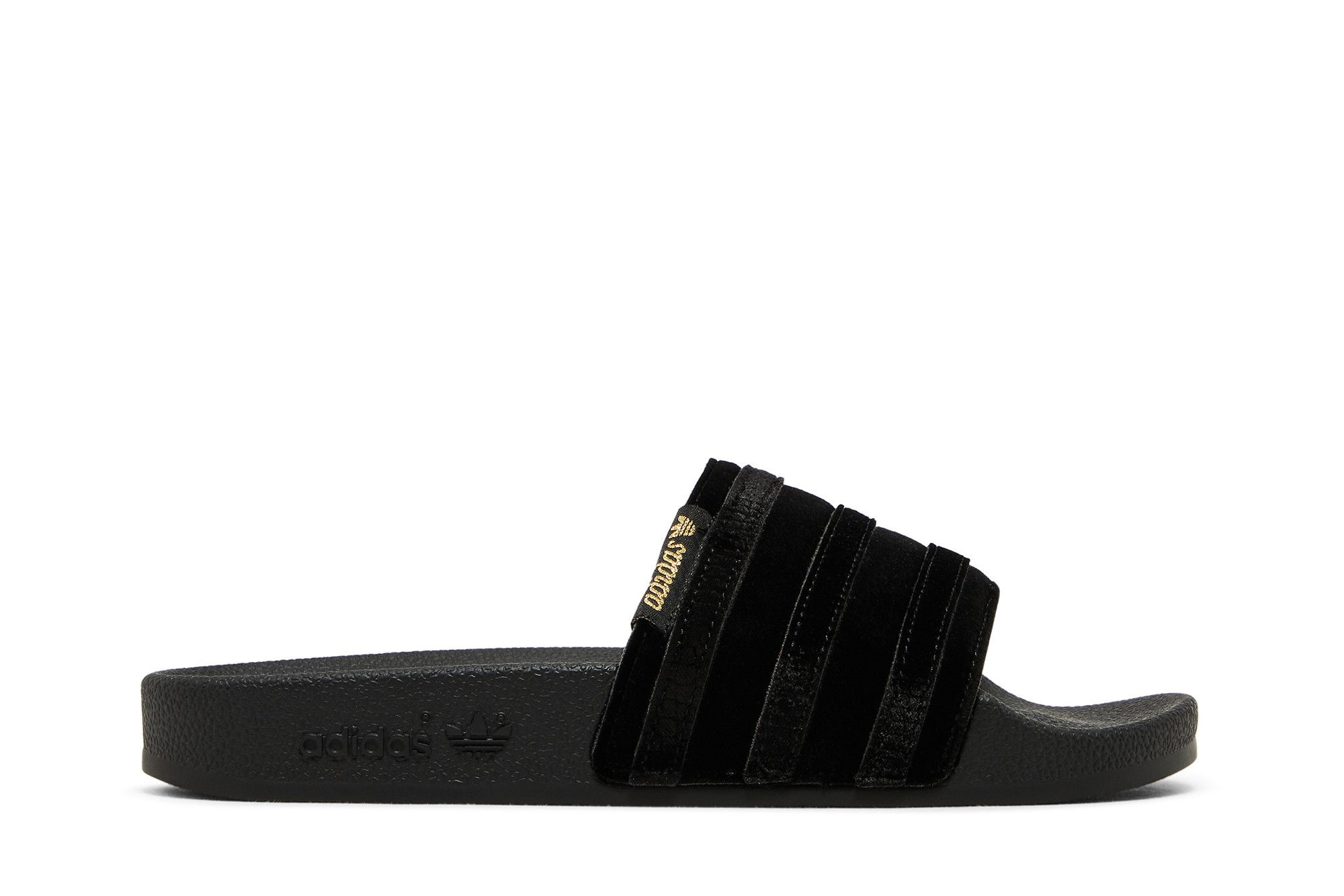 Adidas Wmns Adilette Slide 'Black Gold Metallic'