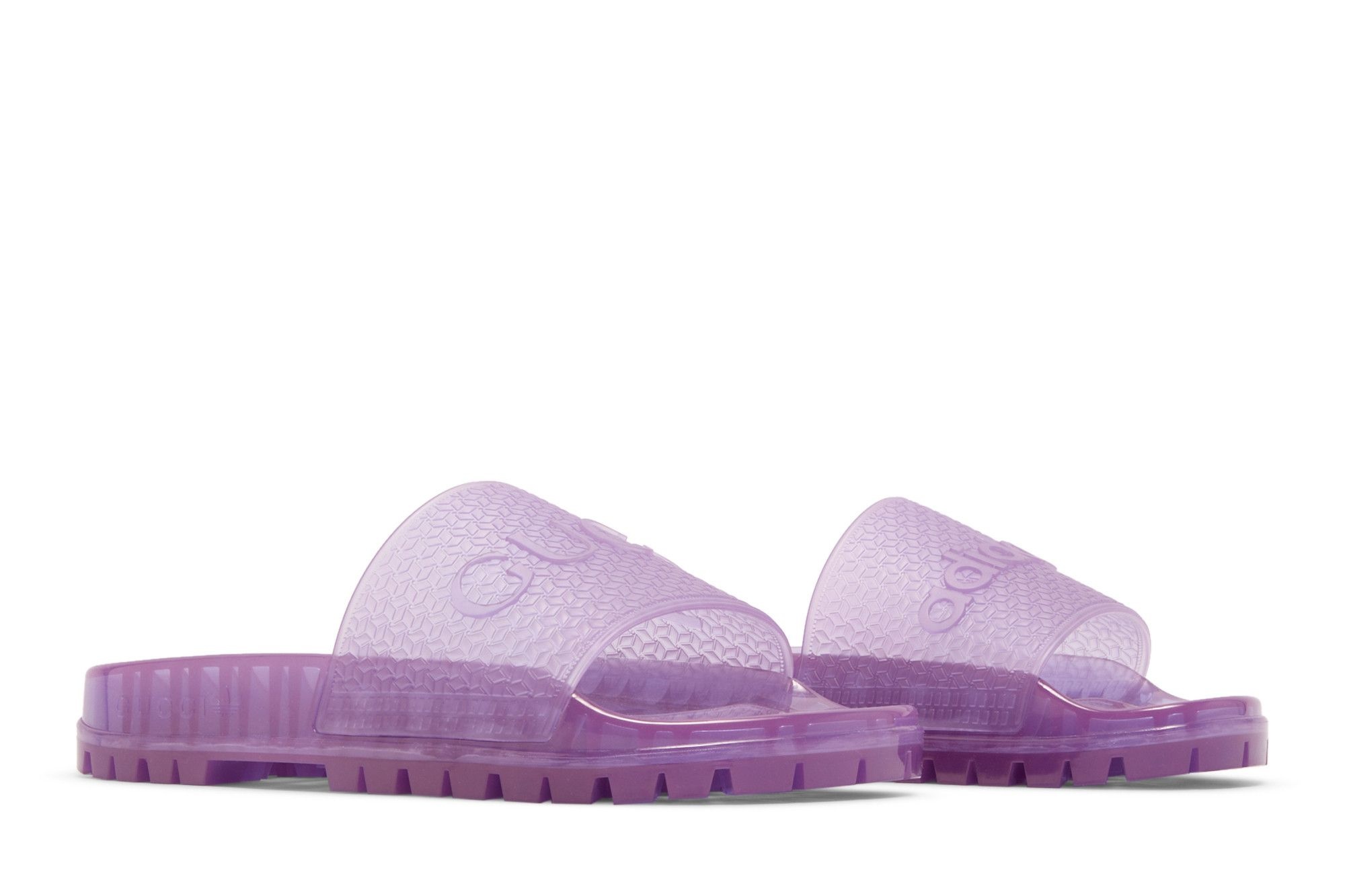 Gucci x adidas Wmns Adilette Slide Sandal 'Transparent Purple'
