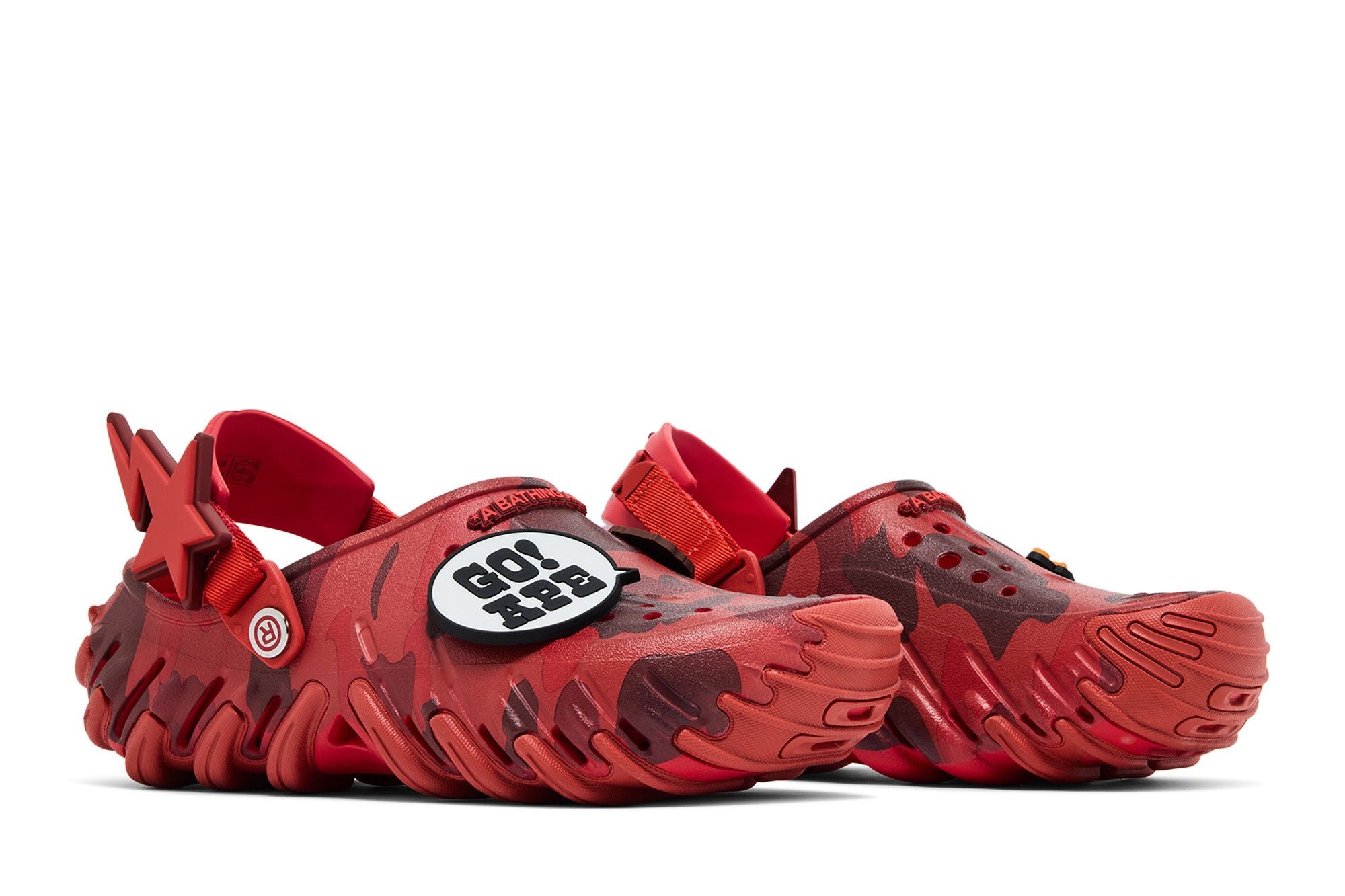 BAPE x Crocs Echo RO Clog 'Red Camo'