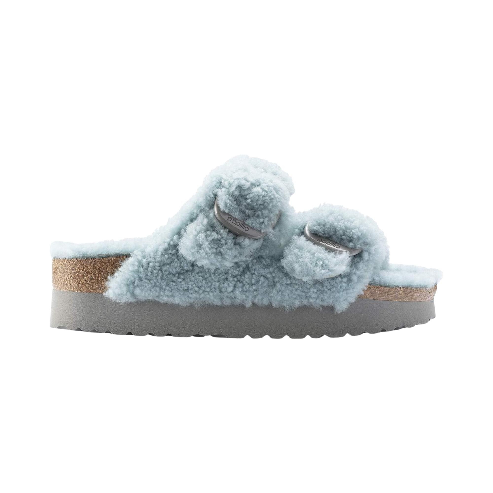 Birkenstock Arizona Big Buckle Shearling 'Faded Aqua'