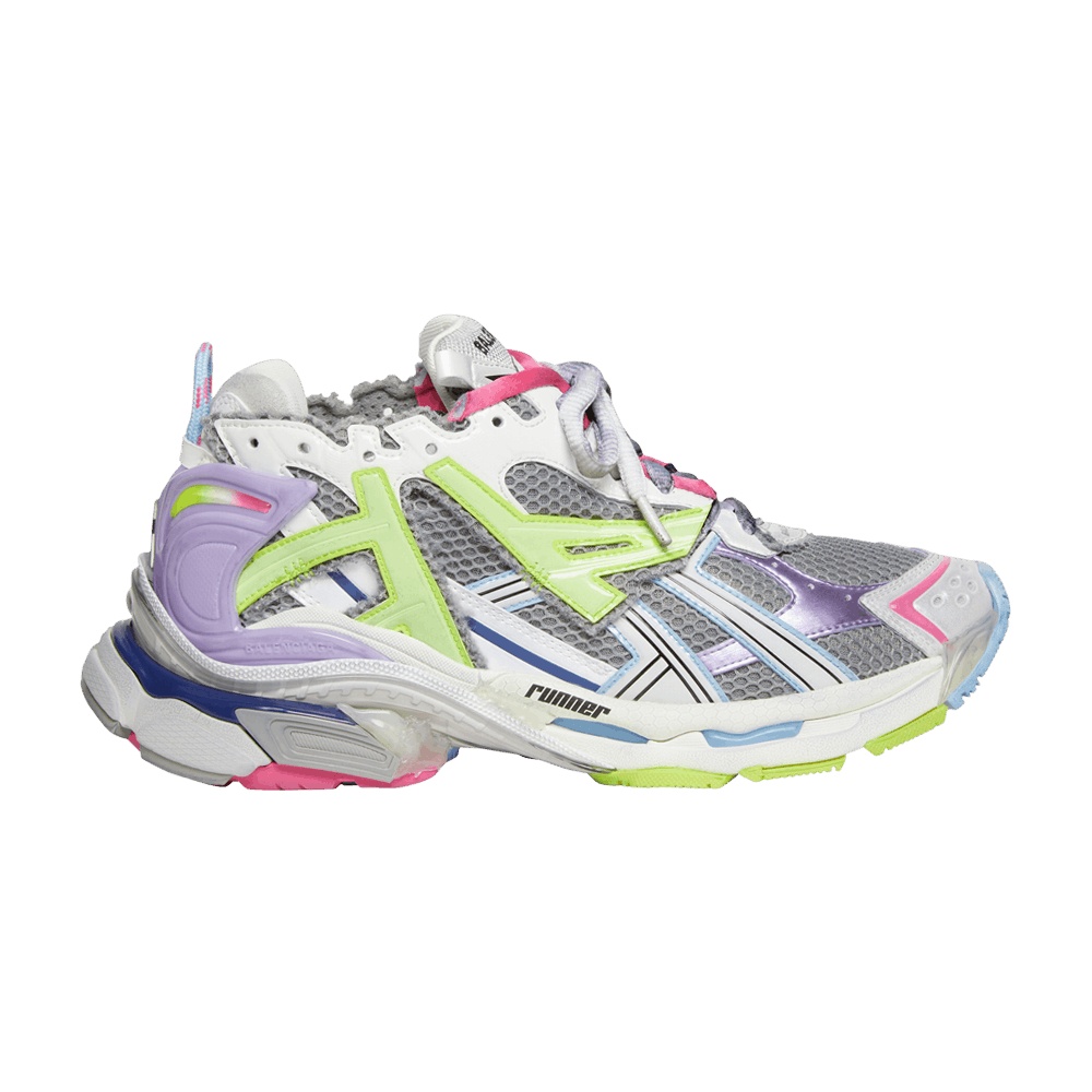 Balenciaga Runner Sneaker 'Grey Light Purple Neon Yellow'
