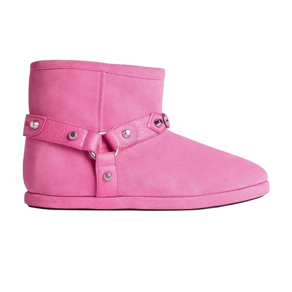 Balenciaga Wmns Alaska Soft Bootie 'Dark Pink Silver'