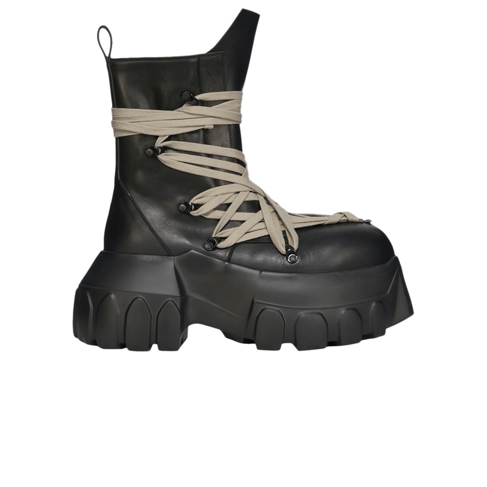 Rick Owens Wmns Hollywood Megalace Mega Tractor Boot 'Black'