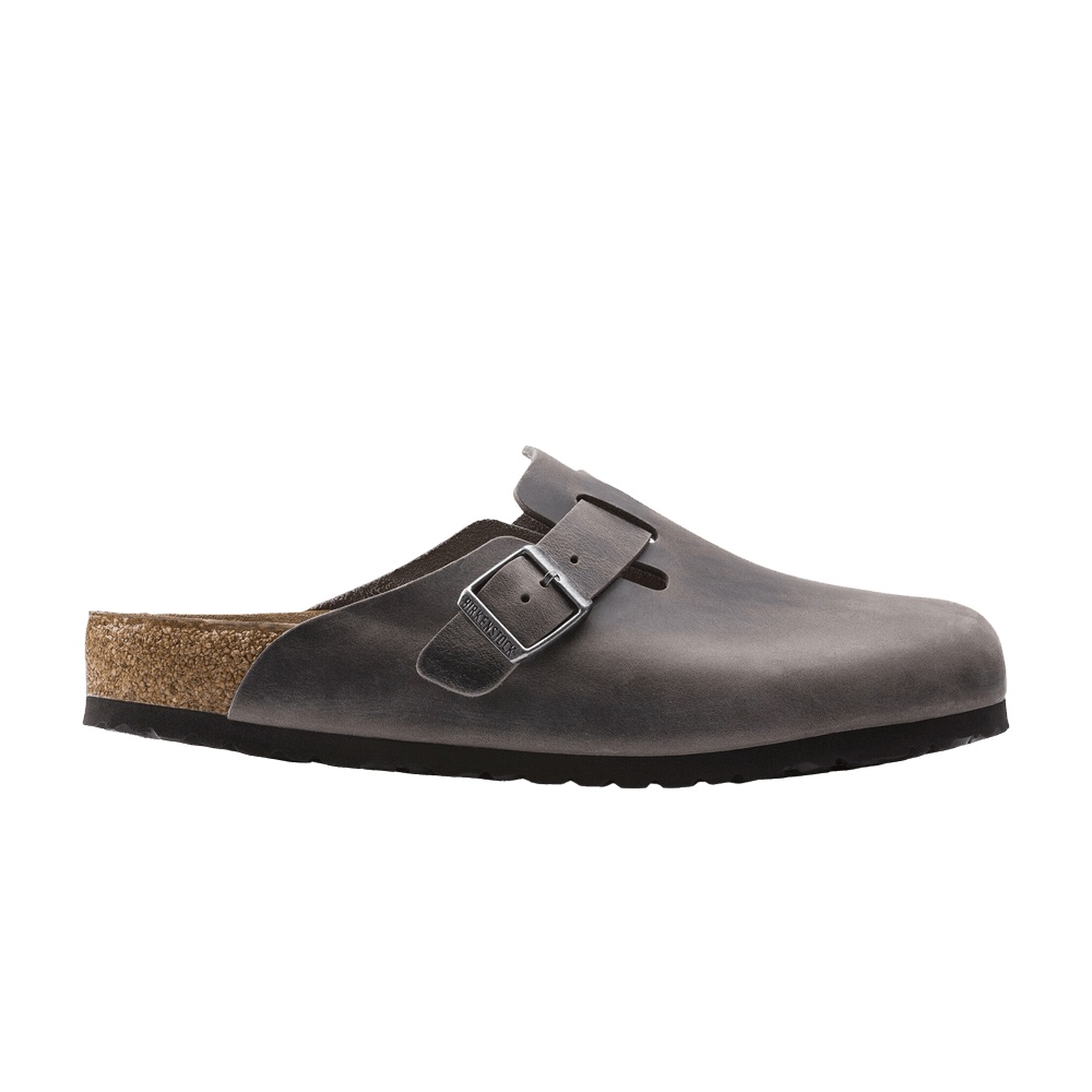 Birkenstock Boston Soft Footbed Oiled Leather 'Iron'