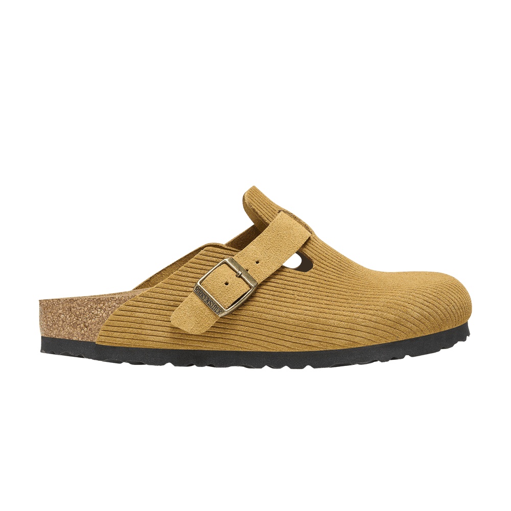 Birkenstock Boston Suede Embossed Corduroy Narrow 'Cork Brown'