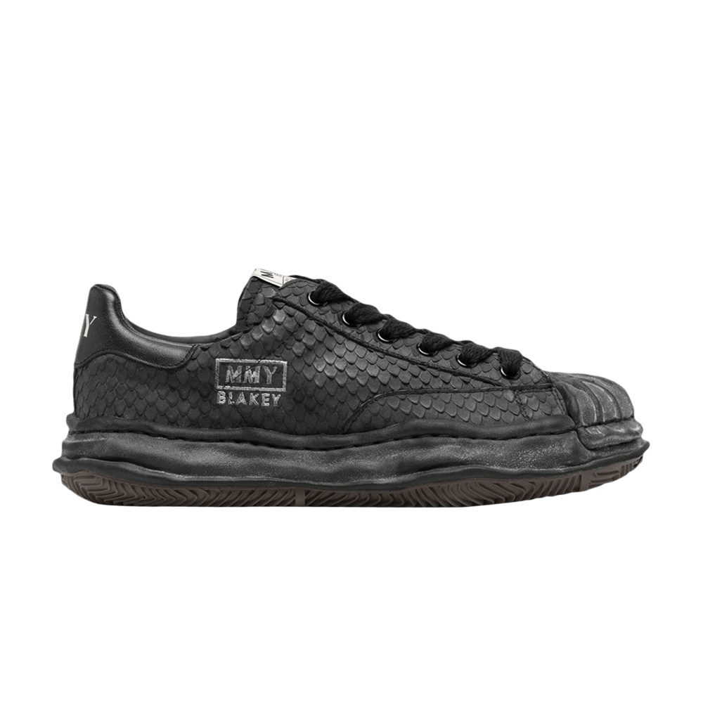 Maison Mihara Yasuhiro Blakey OG Sole Leather Low 'Distressed Black Snakeskin'