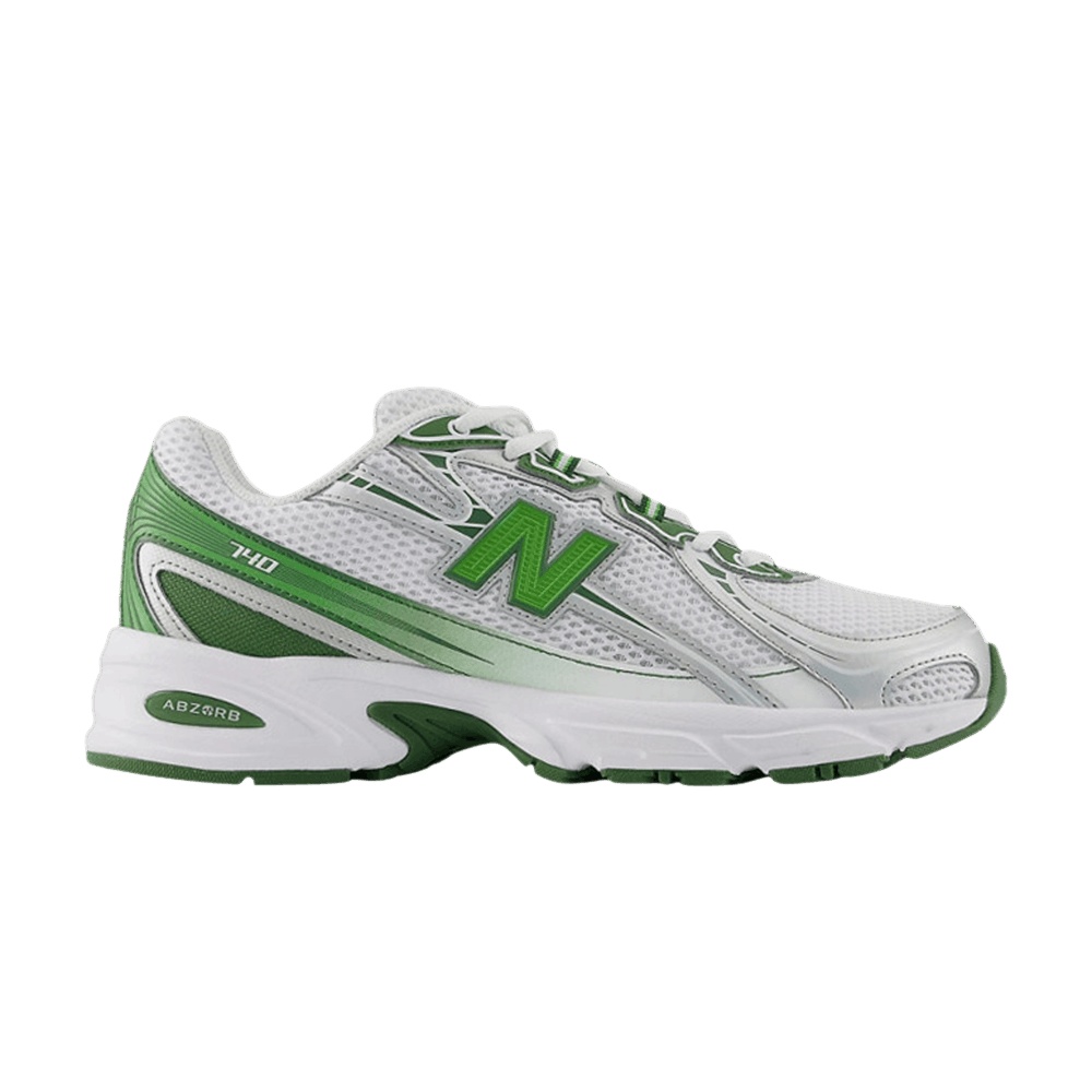 New Balance 740 'White Alpine Green Silver Metallic'