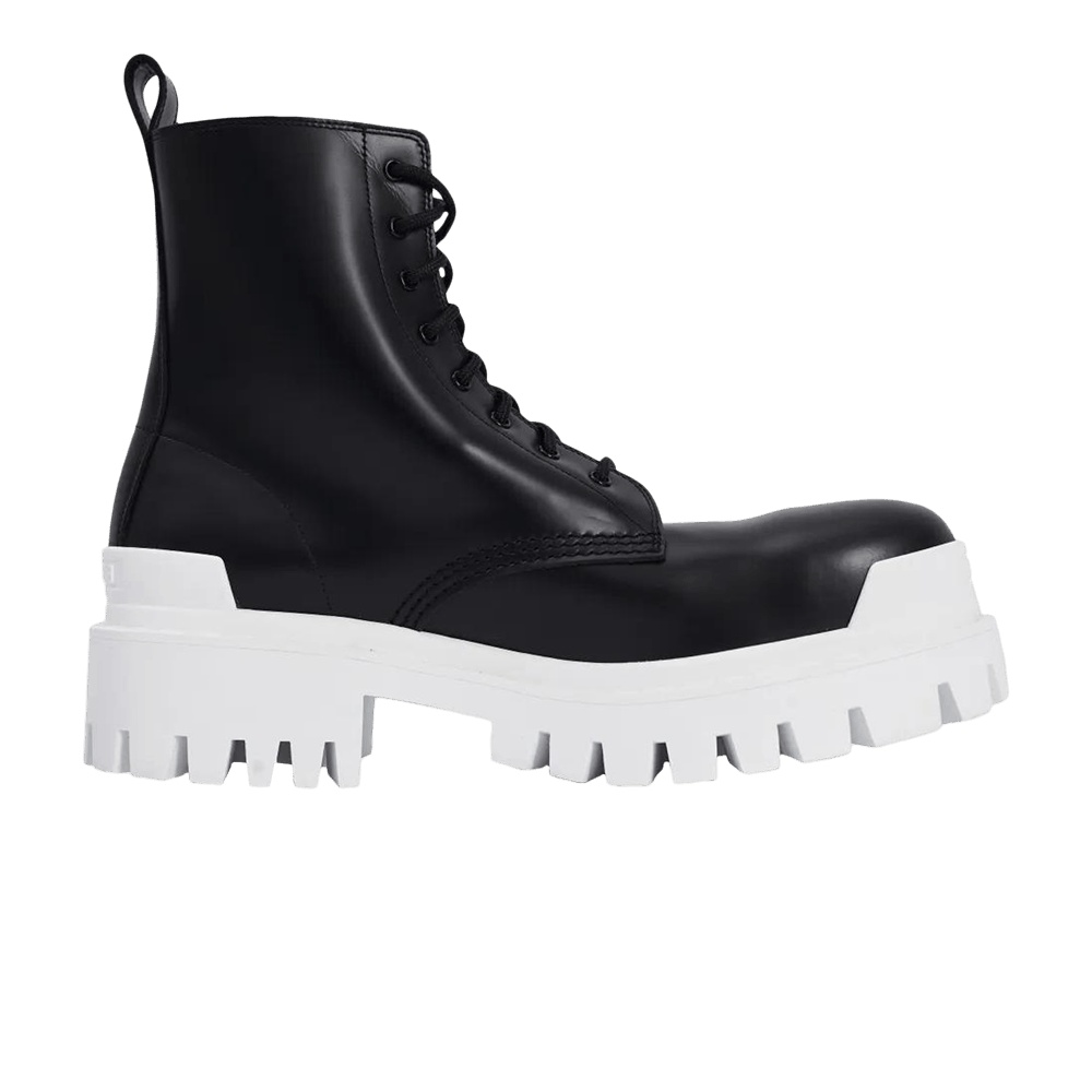Balenciaga Wmns Strike Lace-Up Boot 'Black White'
