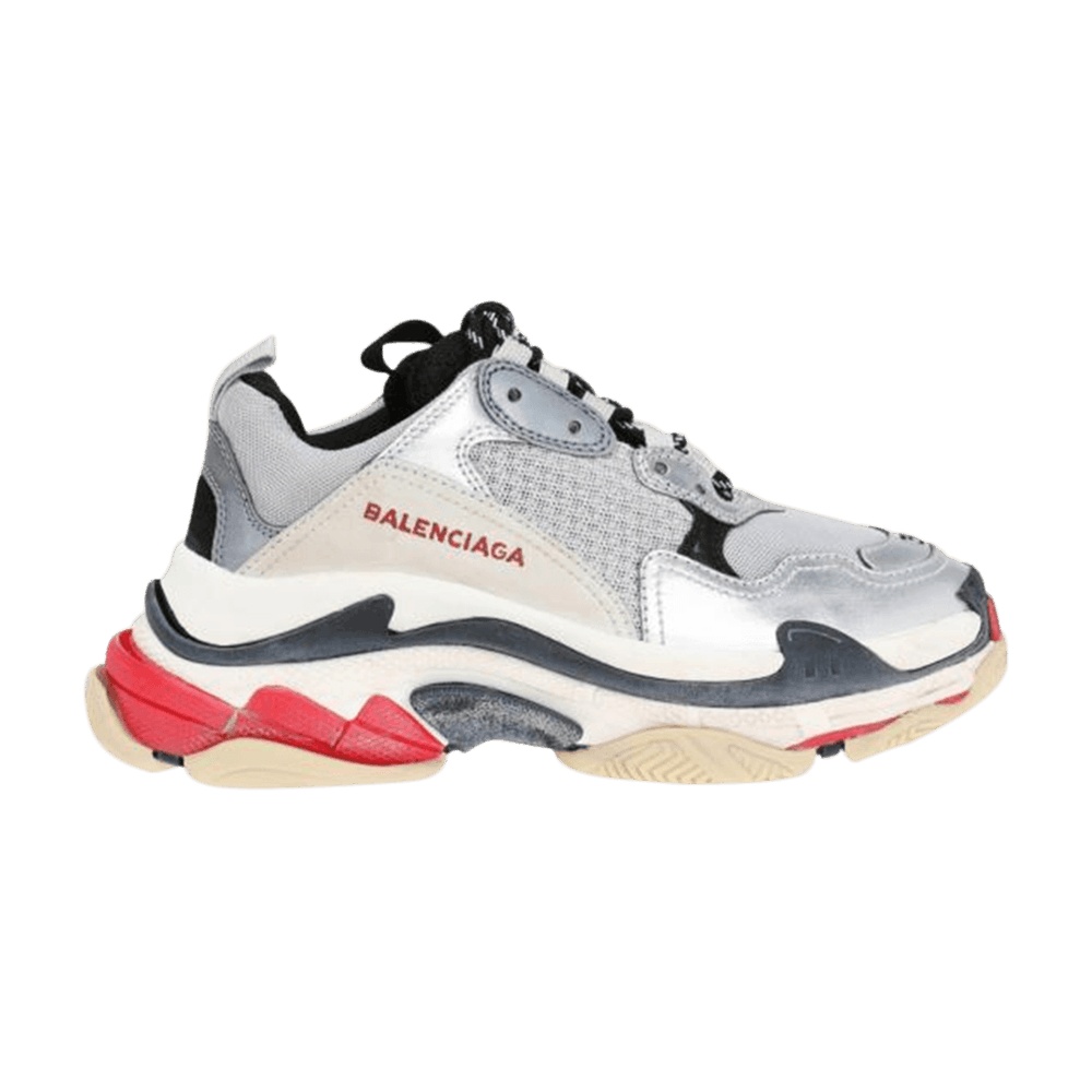 Balenciaga Wmns Triple S Sneaker 'Silver Black Red'