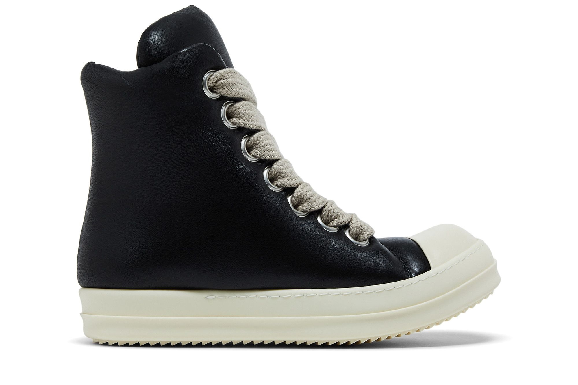 Rick Owens Luxor Jumbo Lace Padded Sneaker 'Black Milk'