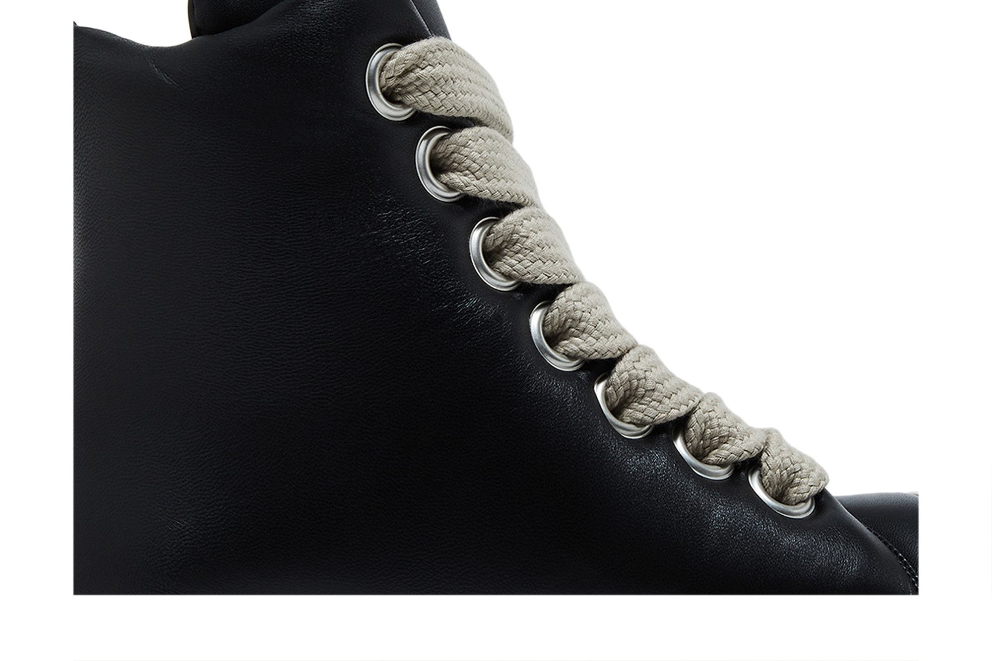 Rick Owens Luxor Jumbo Lace Padded Sneaker 'Black Milk'