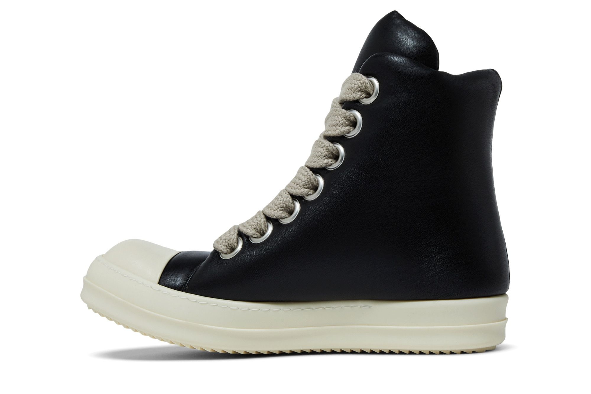 Rick Owens Luxor Jumbo Lace Padded Sneaker 'Black Milk'