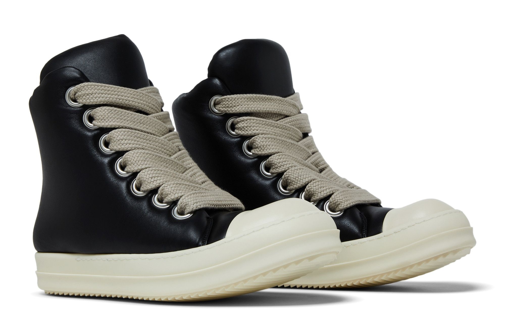 Rick Owens Luxor Jumbo Lace Padded Sneaker 'Black Milk'