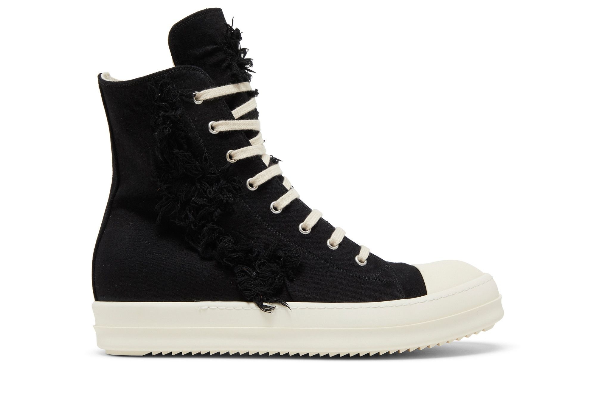 Rick Owens DRKSHDW Strobe Cotton Denim Slashed High 'Black Milk'