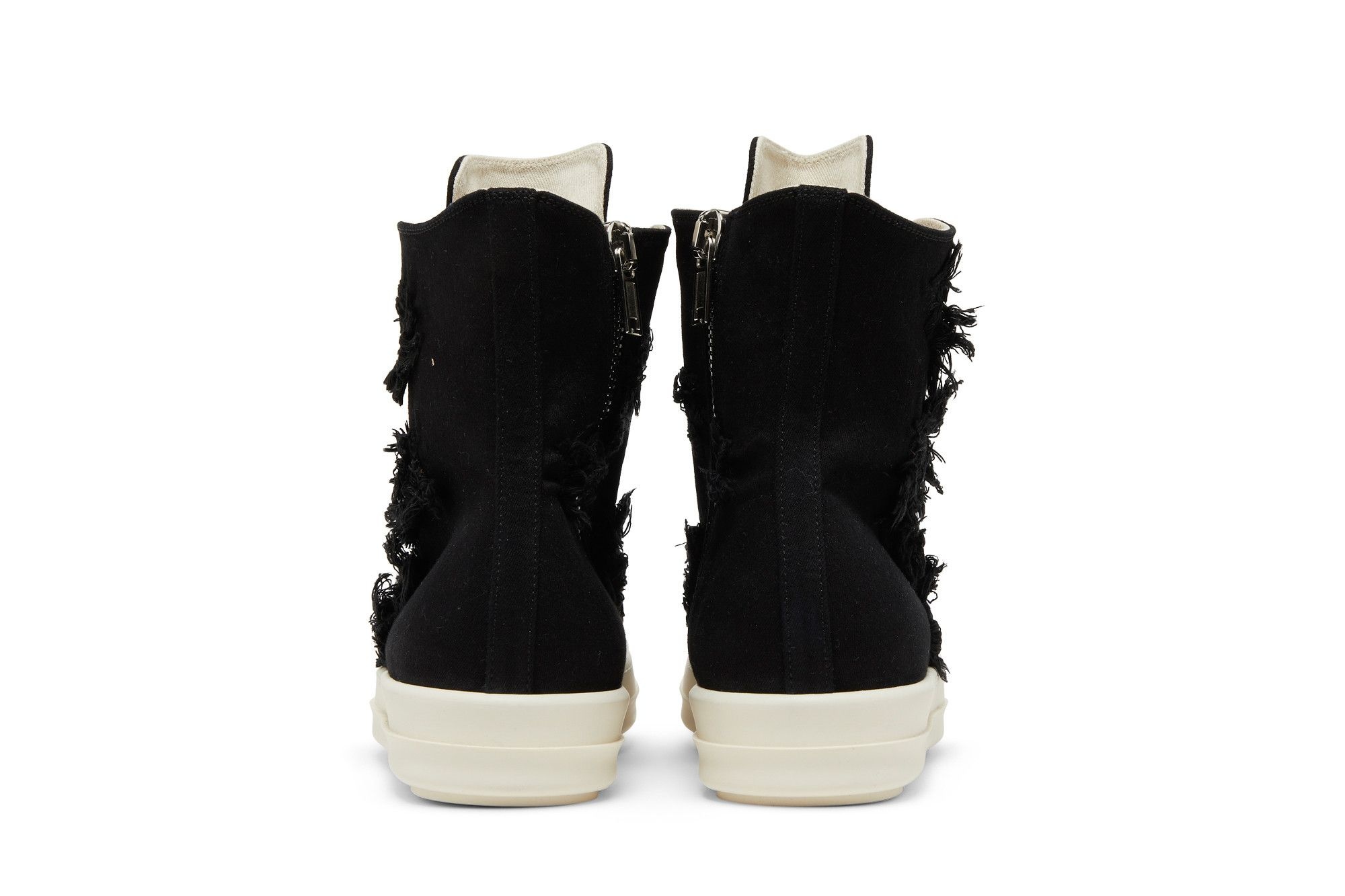 Rick Owens DRKSHDW Strobe Cotton Denim Slashed High 'Black Milk'
