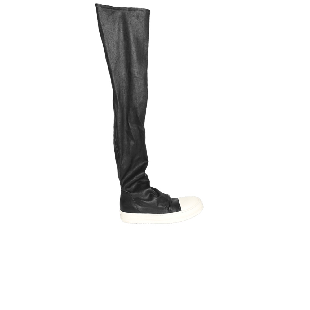 Rick Owens Wmns Lido Knee-High Stocking Sneaks 'Black Milk'