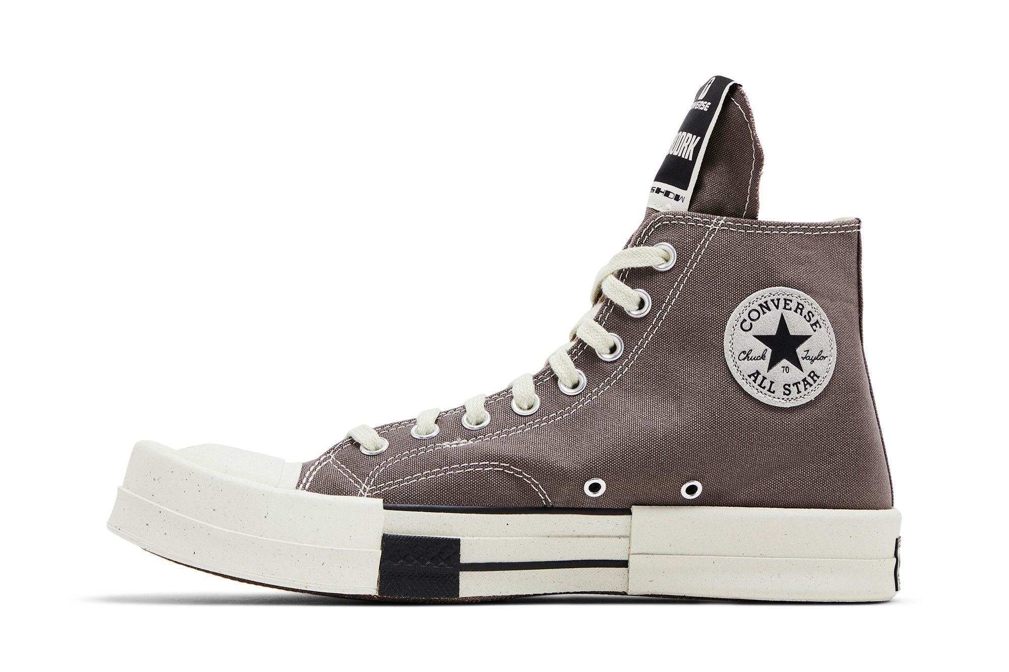 Converse x Rick Owens TURBODRK Chuck 70 Laceless 'Dust'