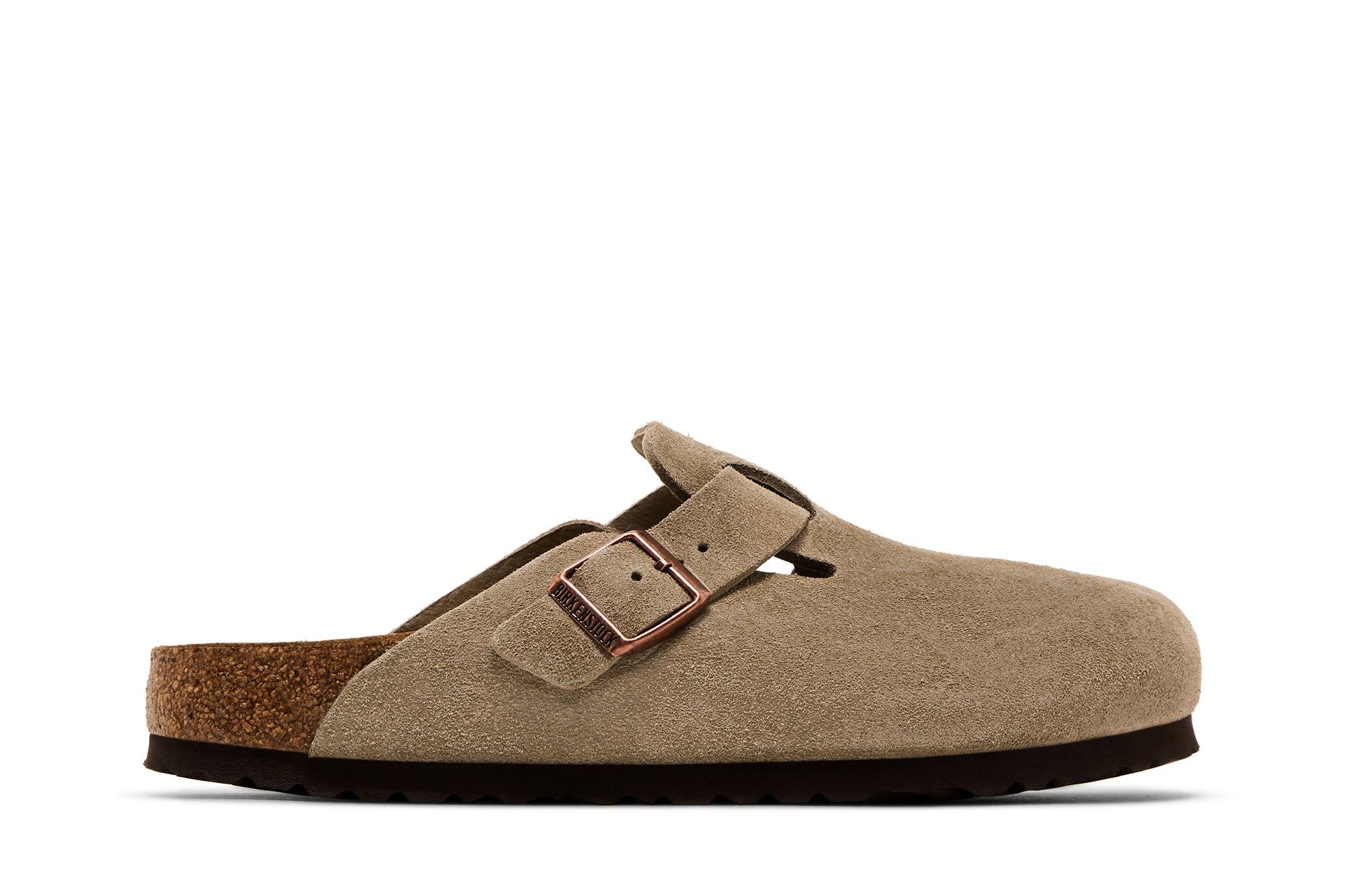 Birkenstock Boston Soft Footbed Suede Narrow Fit 'Taupe'