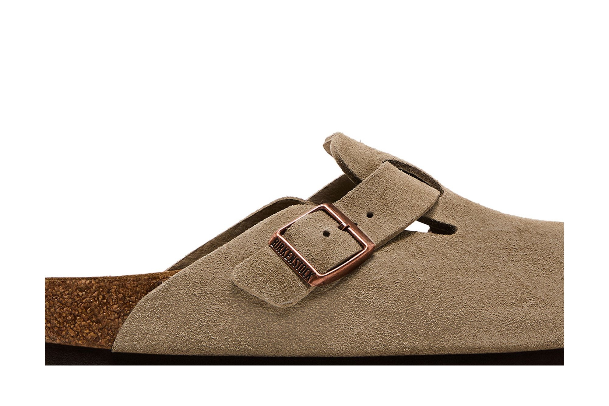 Birkenstock Boston Soft Footbed Suede Narrow Fit 'Taupe'