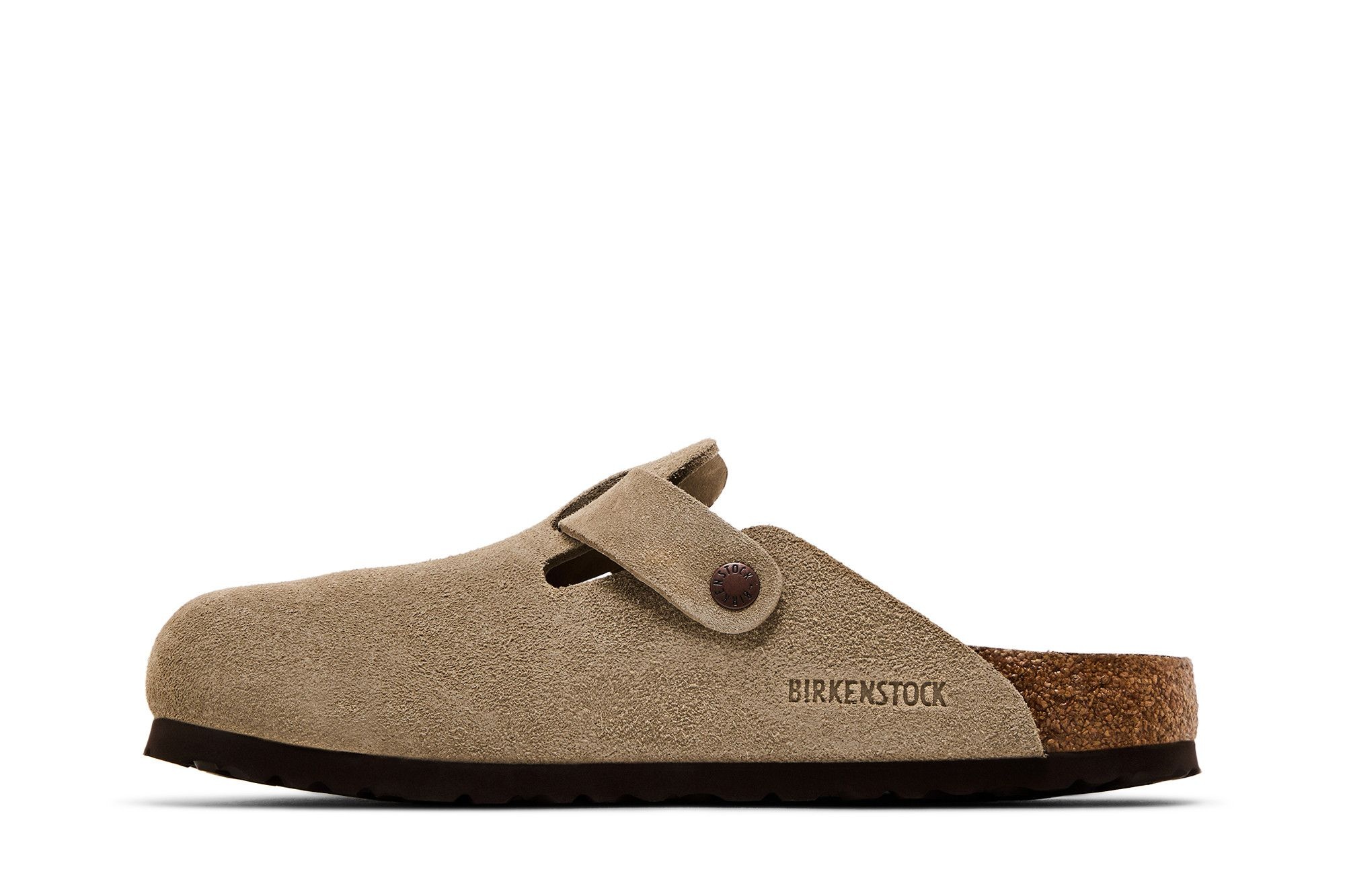 Birkenstock Boston Soft Footbed Suede Narrow Fit 'Taupe'