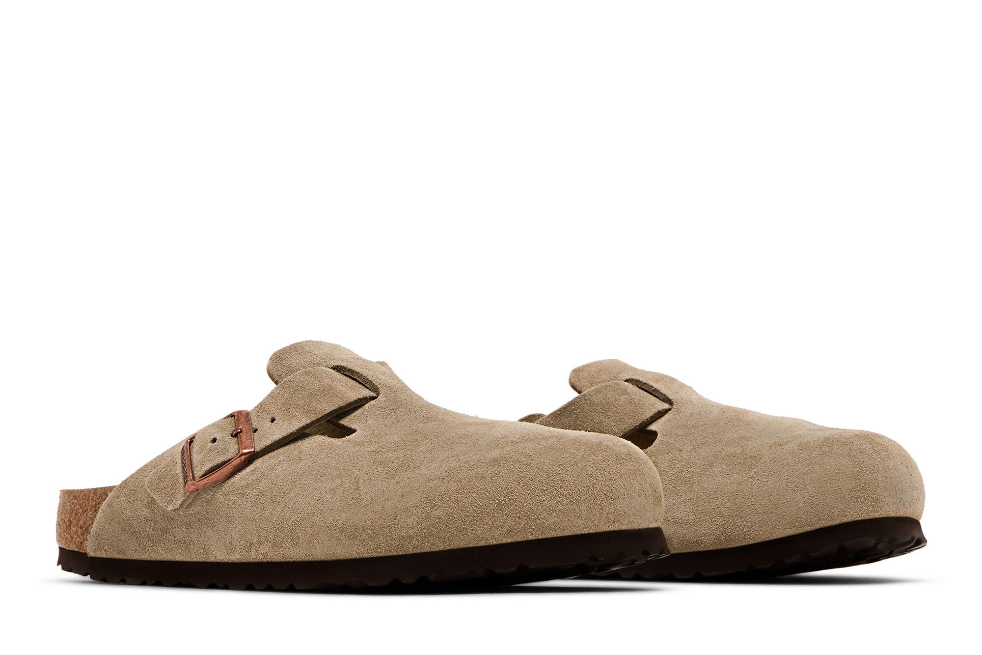 Birkenstock Boston Soft Footbed Suede Narrow Fit 'Taupe'