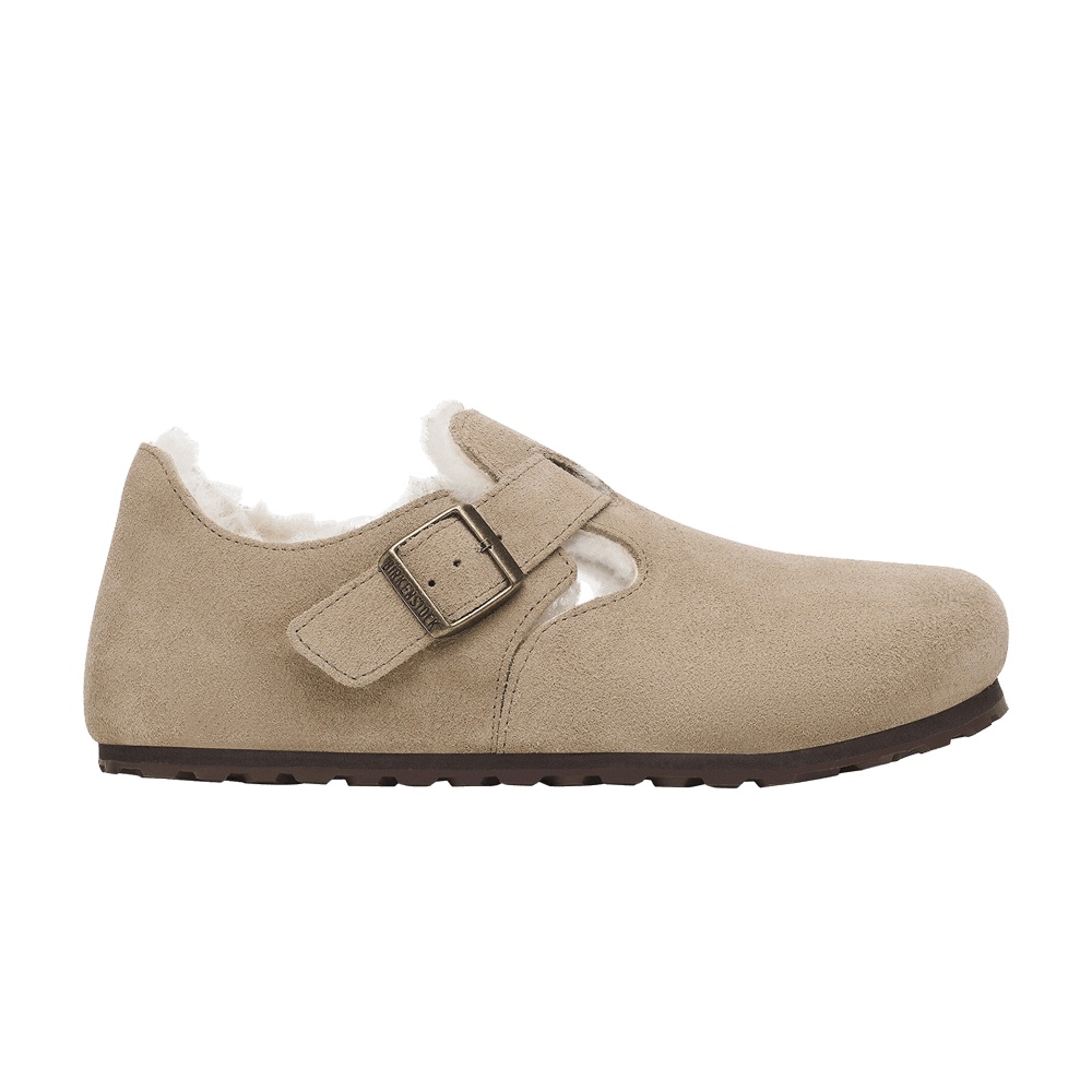 Birkenstock London Shearling Suede Leather 'Taupe'