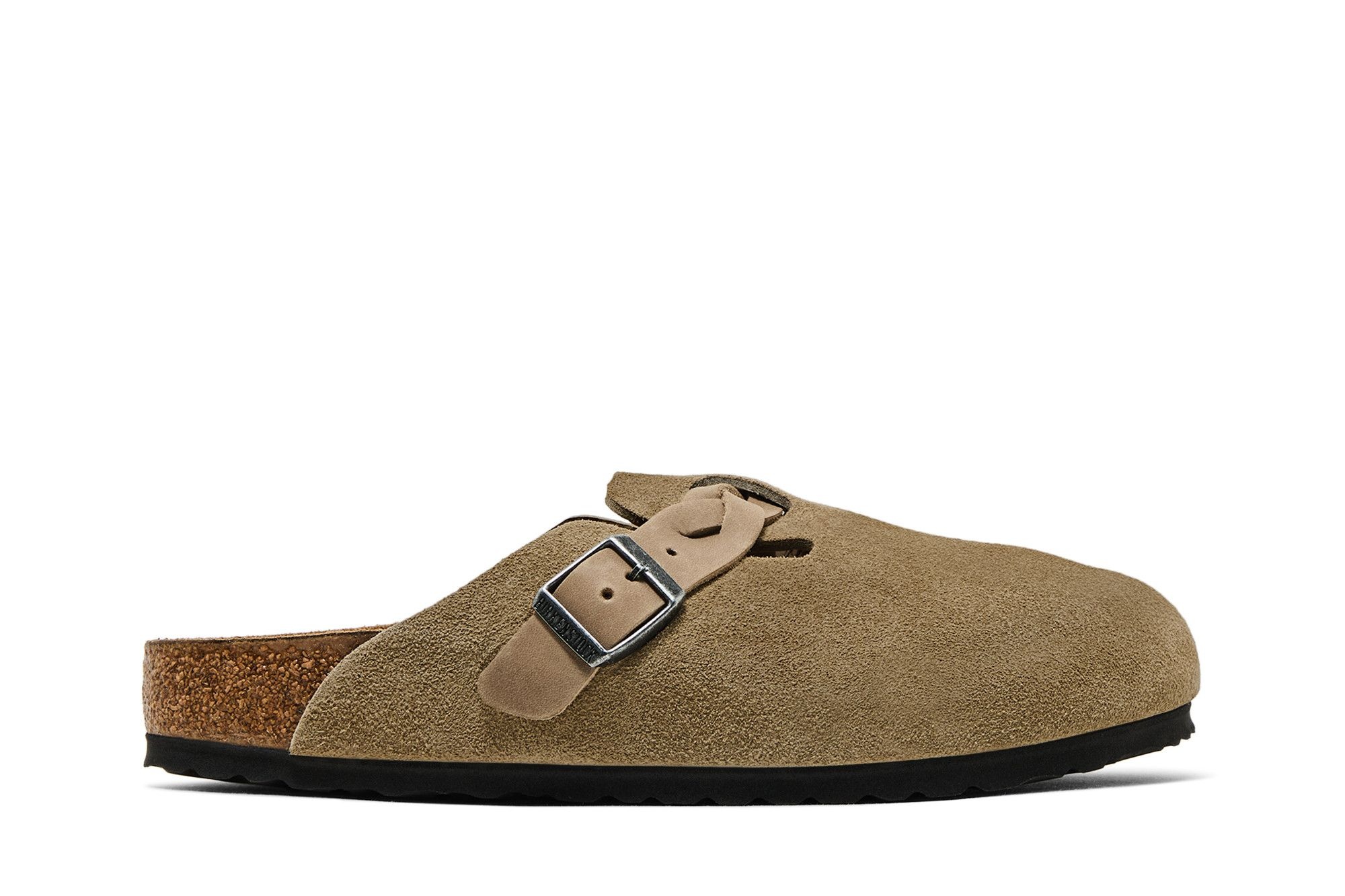 Birkenstock Boston Braided Suede Leather Narrow 'Taupe'