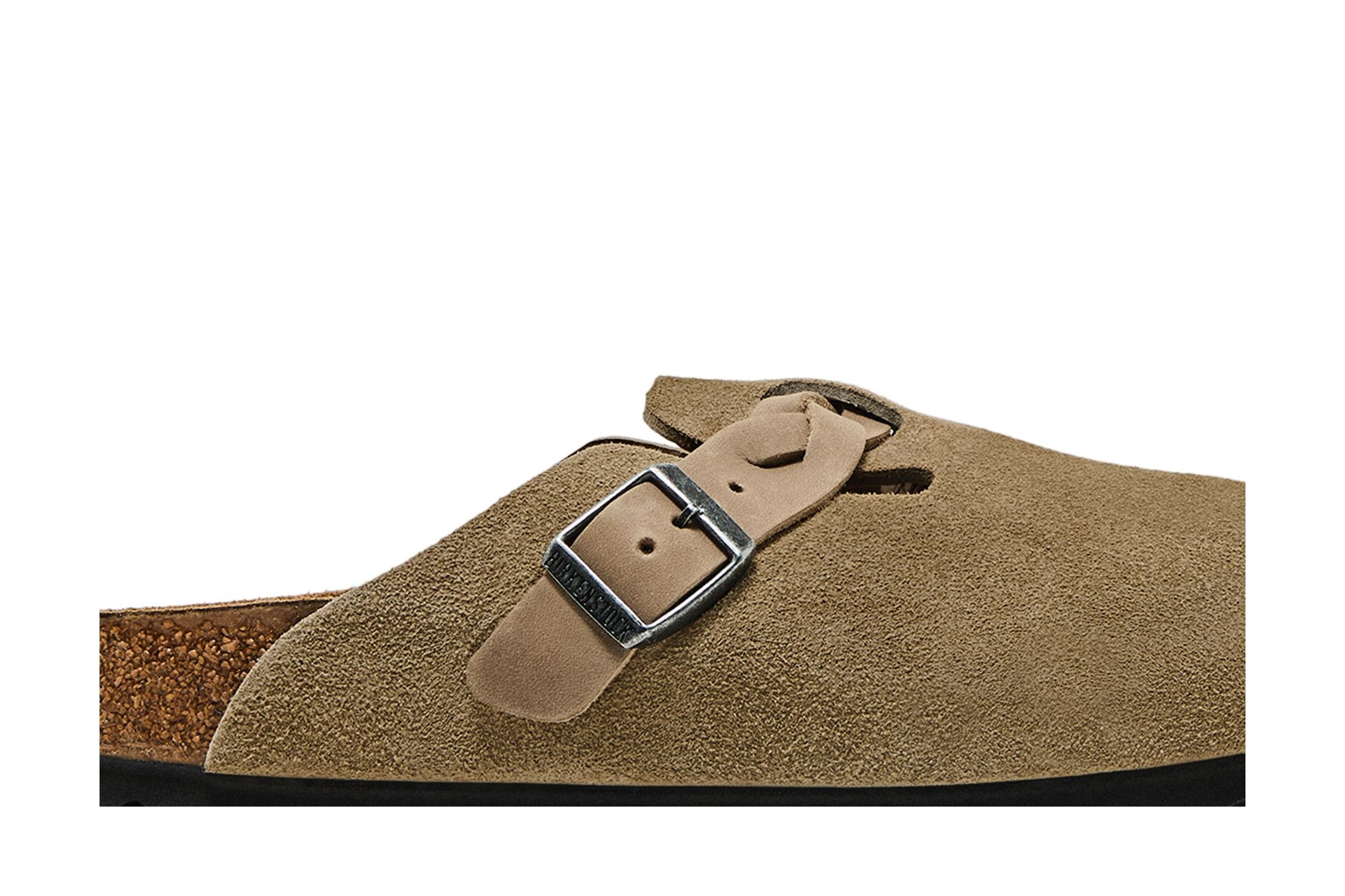 Birkenstock Boston Braided Suede Leather Narrow 'Taupe'