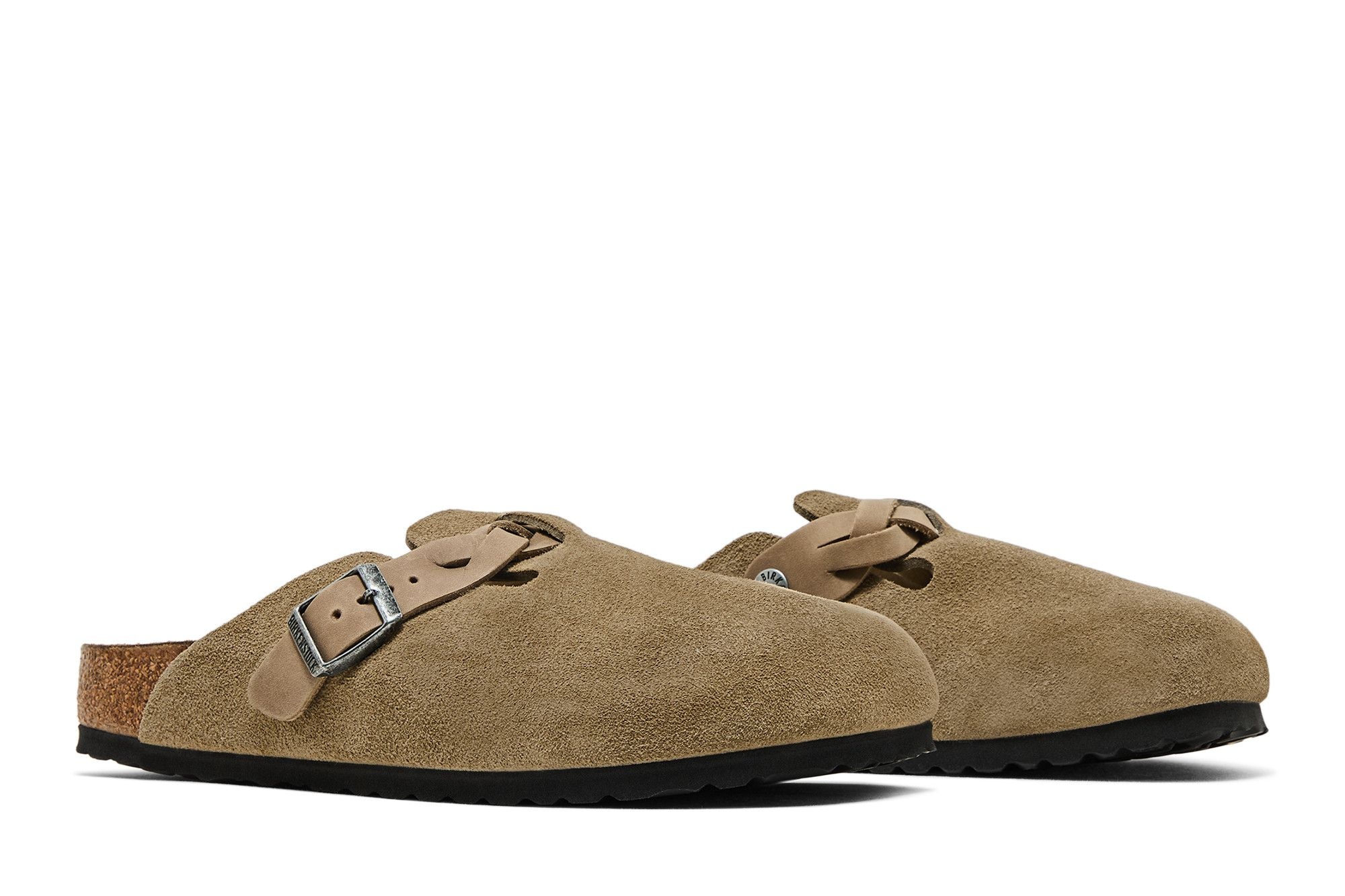 Birkenstock Boston Braided Suede Leather Narrow 'Taupe'