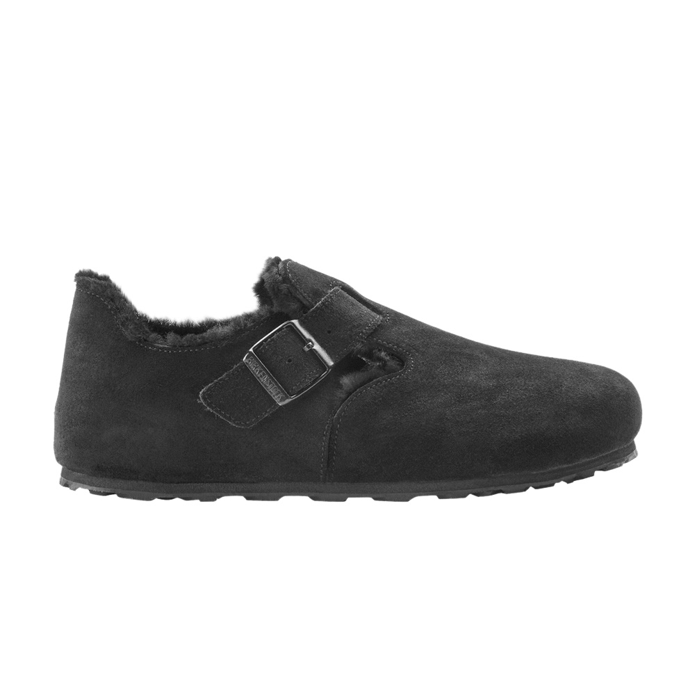 Birkenstock London Shearling Suede Leather 'Black'