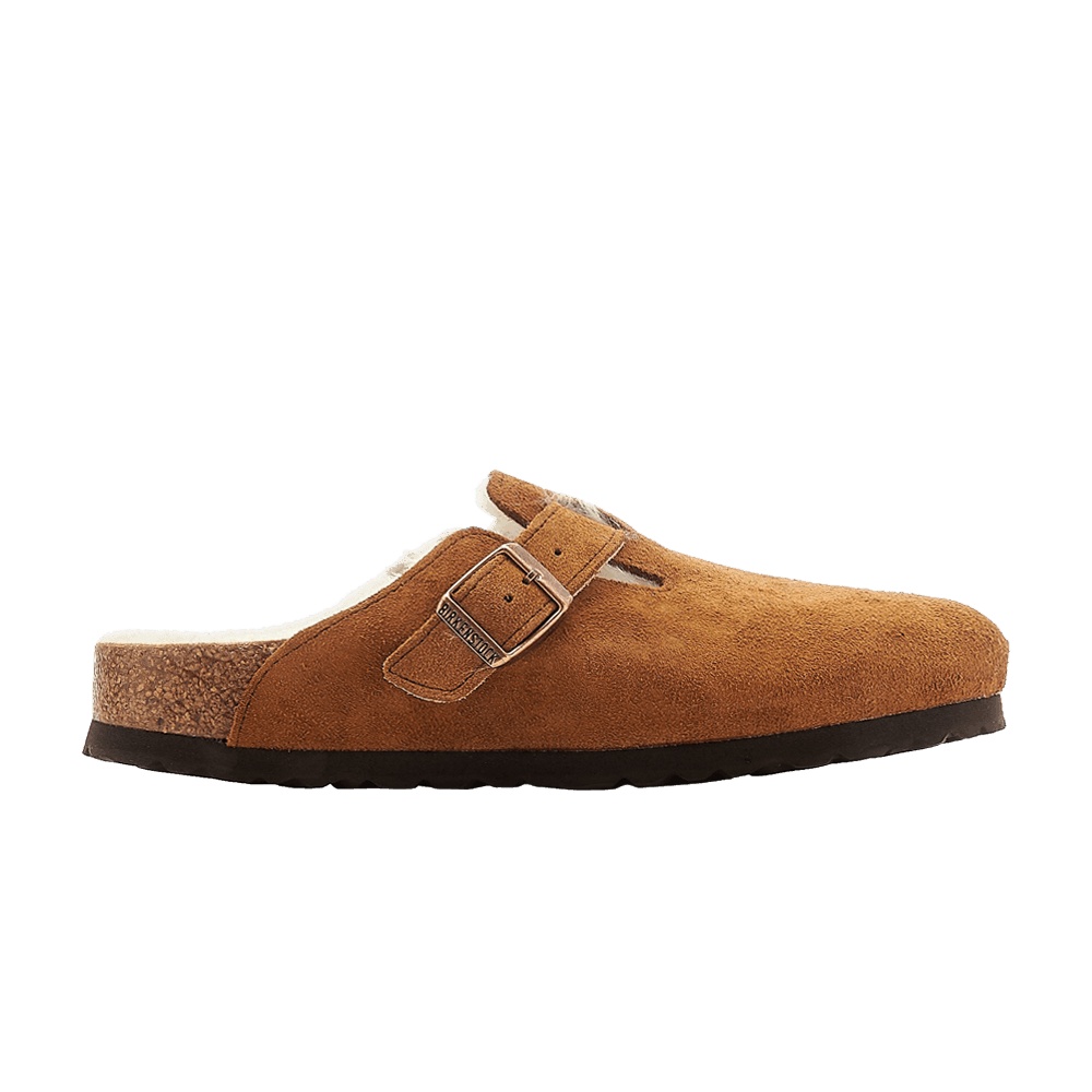 Birkenstock Boston Shearling Suede Narrow 'Mink'