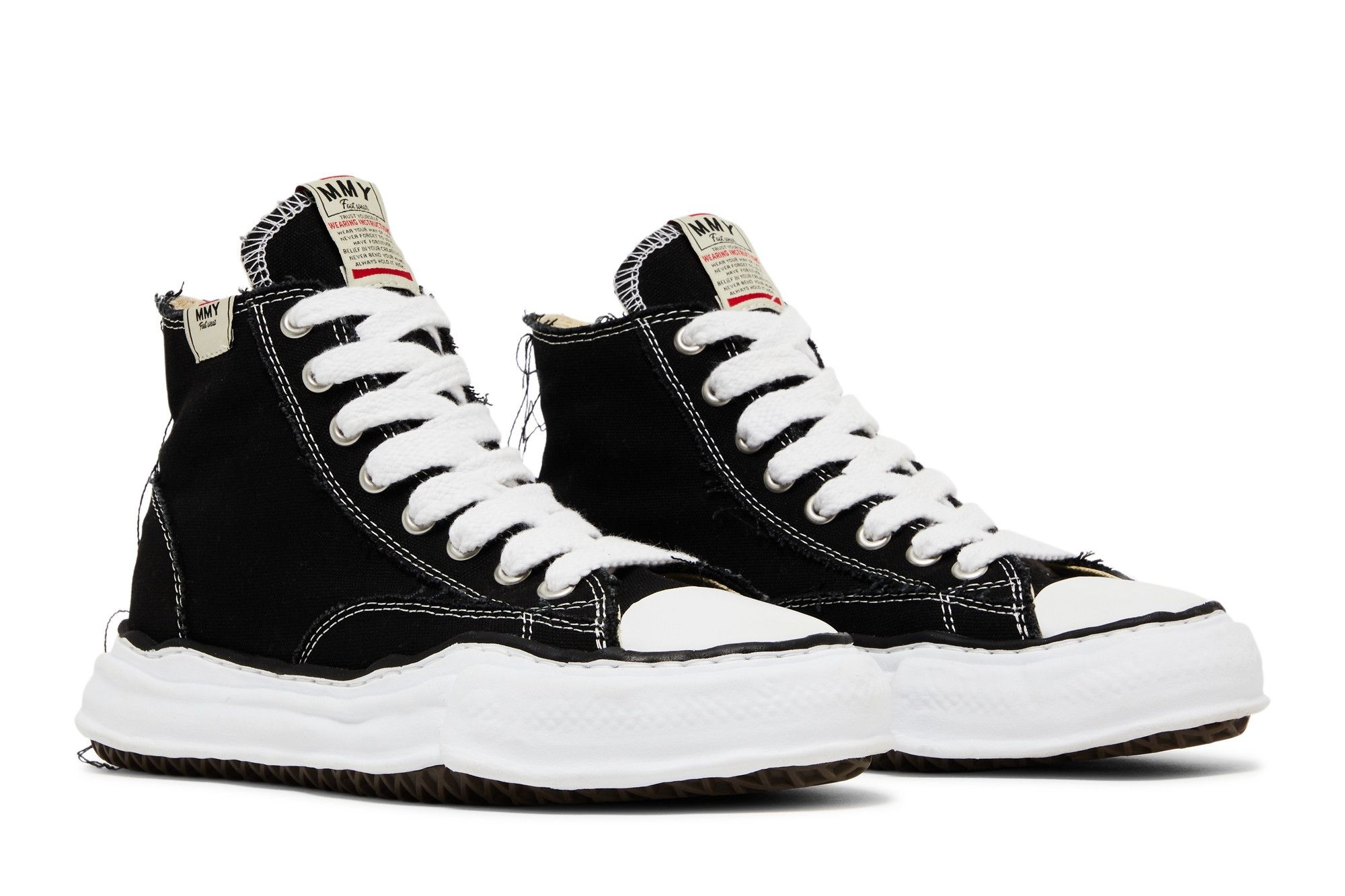 Maison Mihara Yasuhiro Peterson OG Sole Canvas High 'Black White'