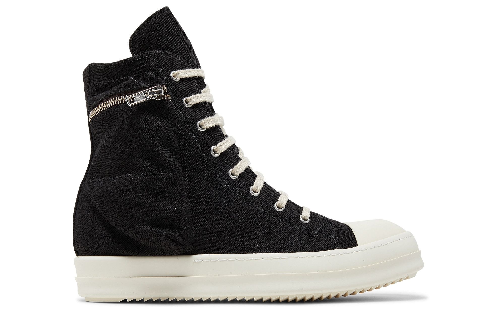 Rick Owens DRKSHDW Strobe Cotton Denim Cargo High 'Black Milk'