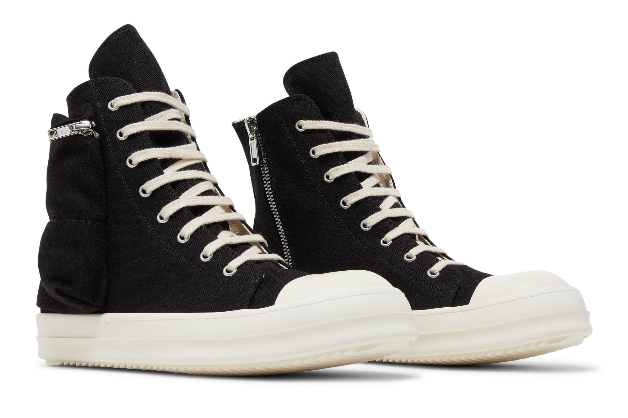 Rick Owens DRKSHDW Strobe Cotton Denim Cargo High 'Black Milk'