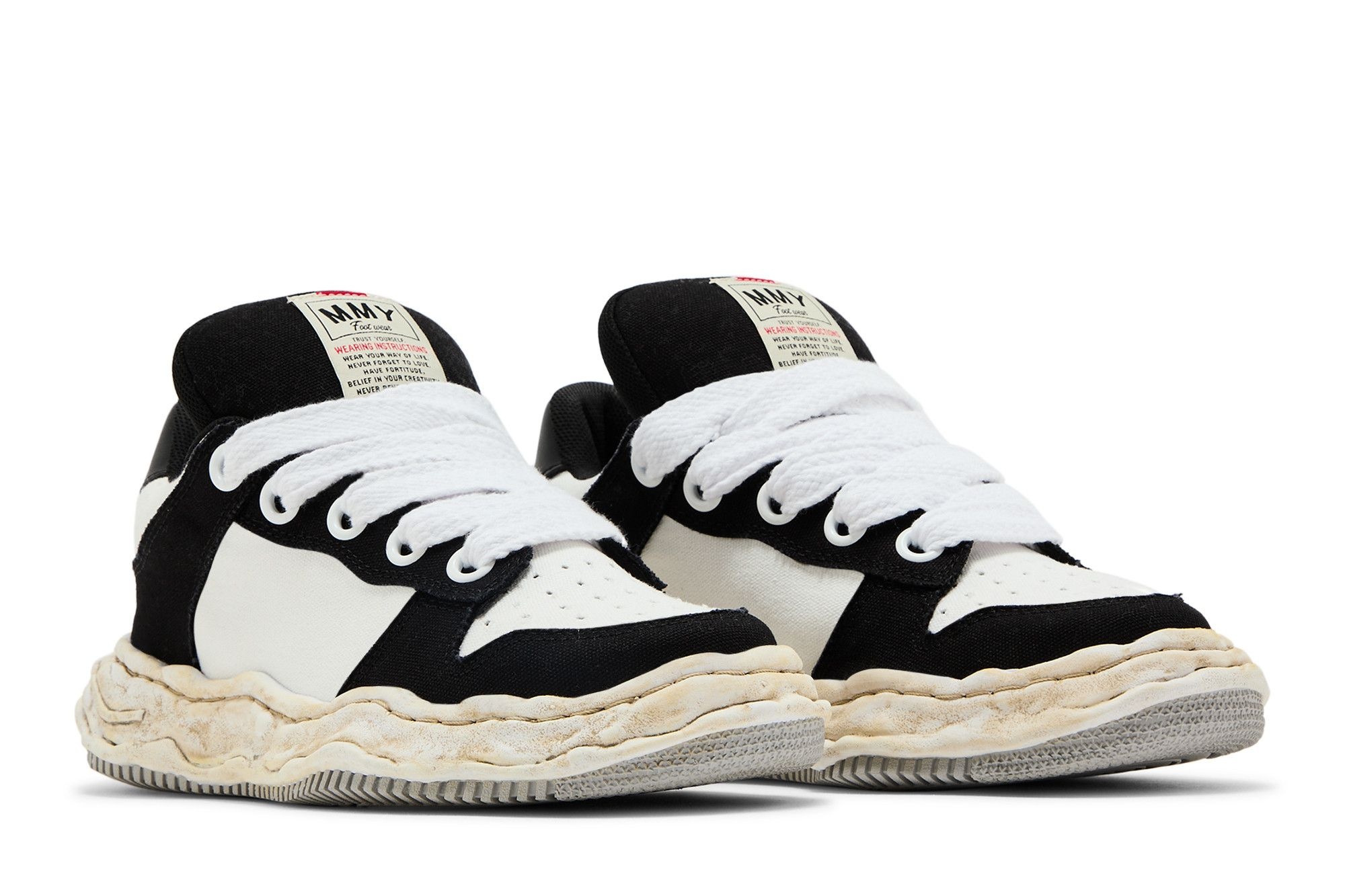 Maison Mihara Yasuhiro Wayne Puffer OG Sole Canvas Low 'Black White'