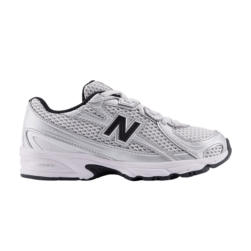 New Balance 740 Bungee Lace Little Kid 'Silver Metallic Black'