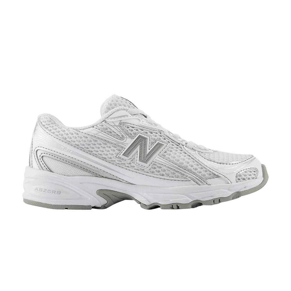 New Balance 740 Bungee Lace Little Kid 'White Silver'