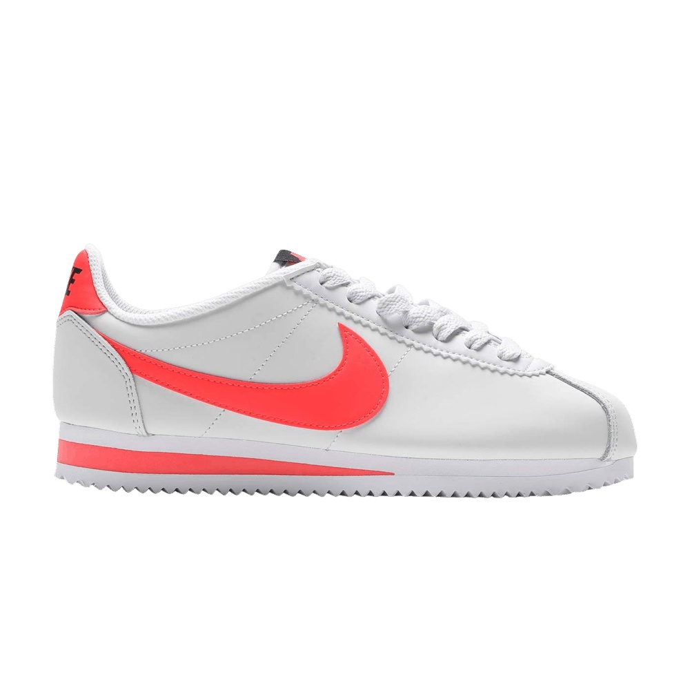 Nike Wmns Classic Cortez Leather 'Platinum Tint Bright Crimson'