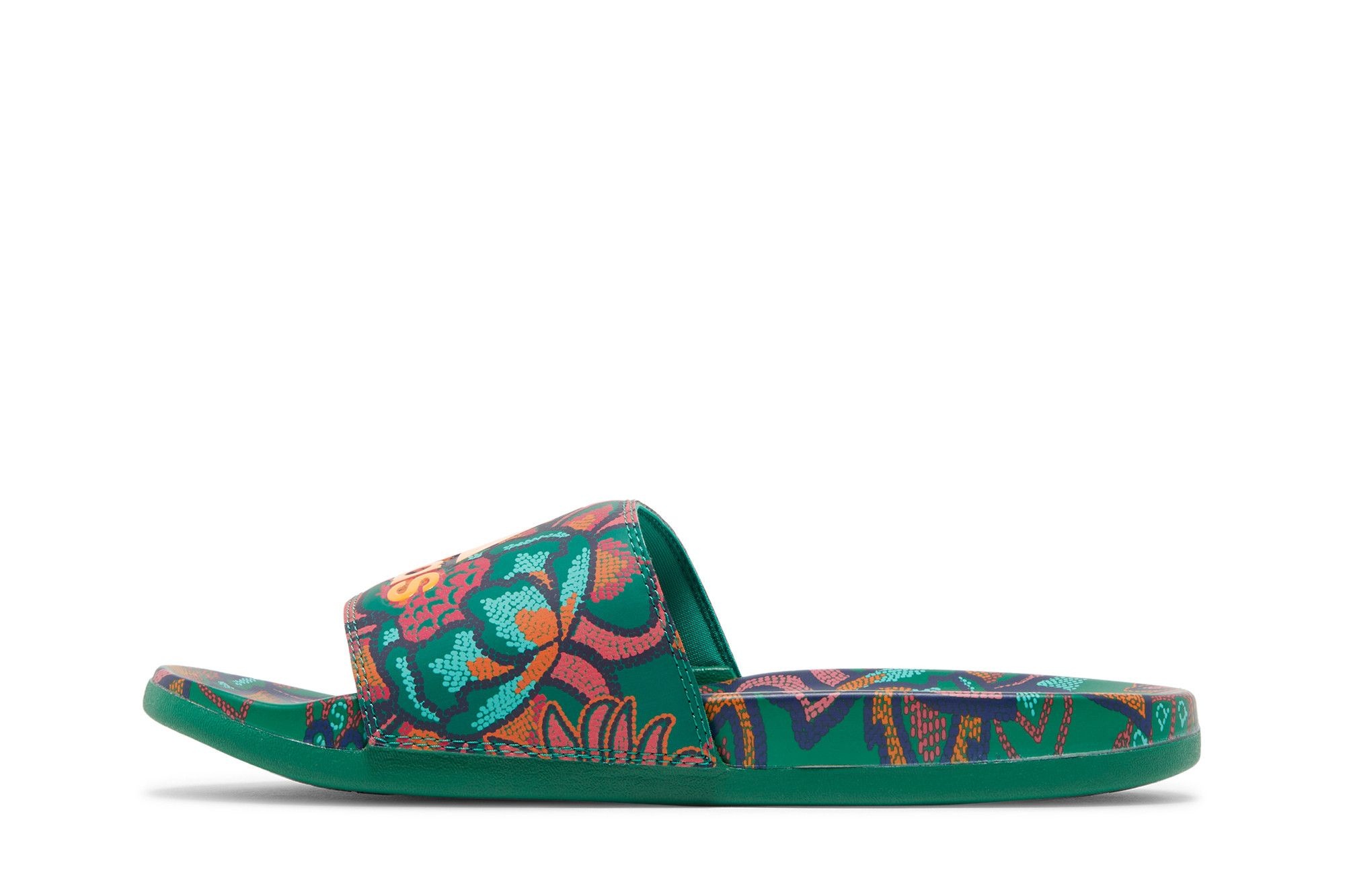 Adidas Wmns Adilette Comfort Slide 'Floral - Bold Green'