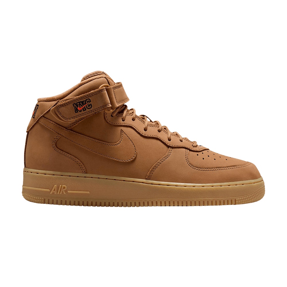 Nike Air Force 1 Mid 07 Premium 'Flax Gum Yellow Black Flax'