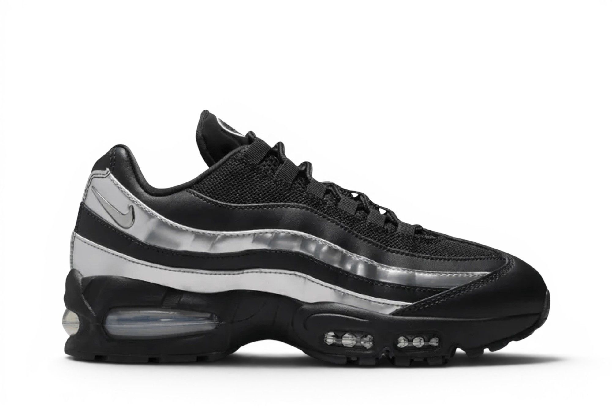 Nike Wmns Air Max 95 'Big Bubble - Black Metallic Silver'