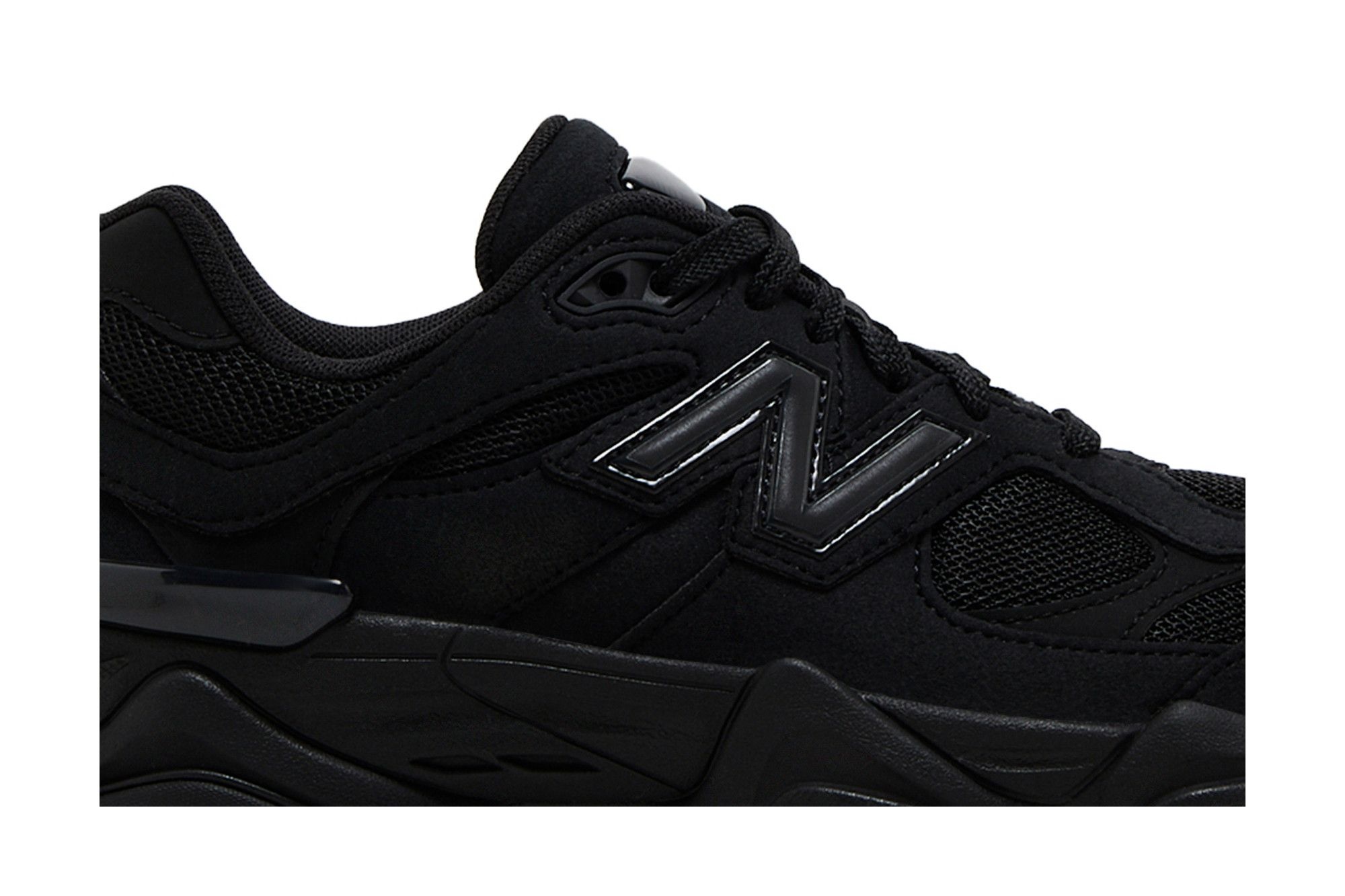 New Balance 9060 Big Kid 'Triple Black Suede'