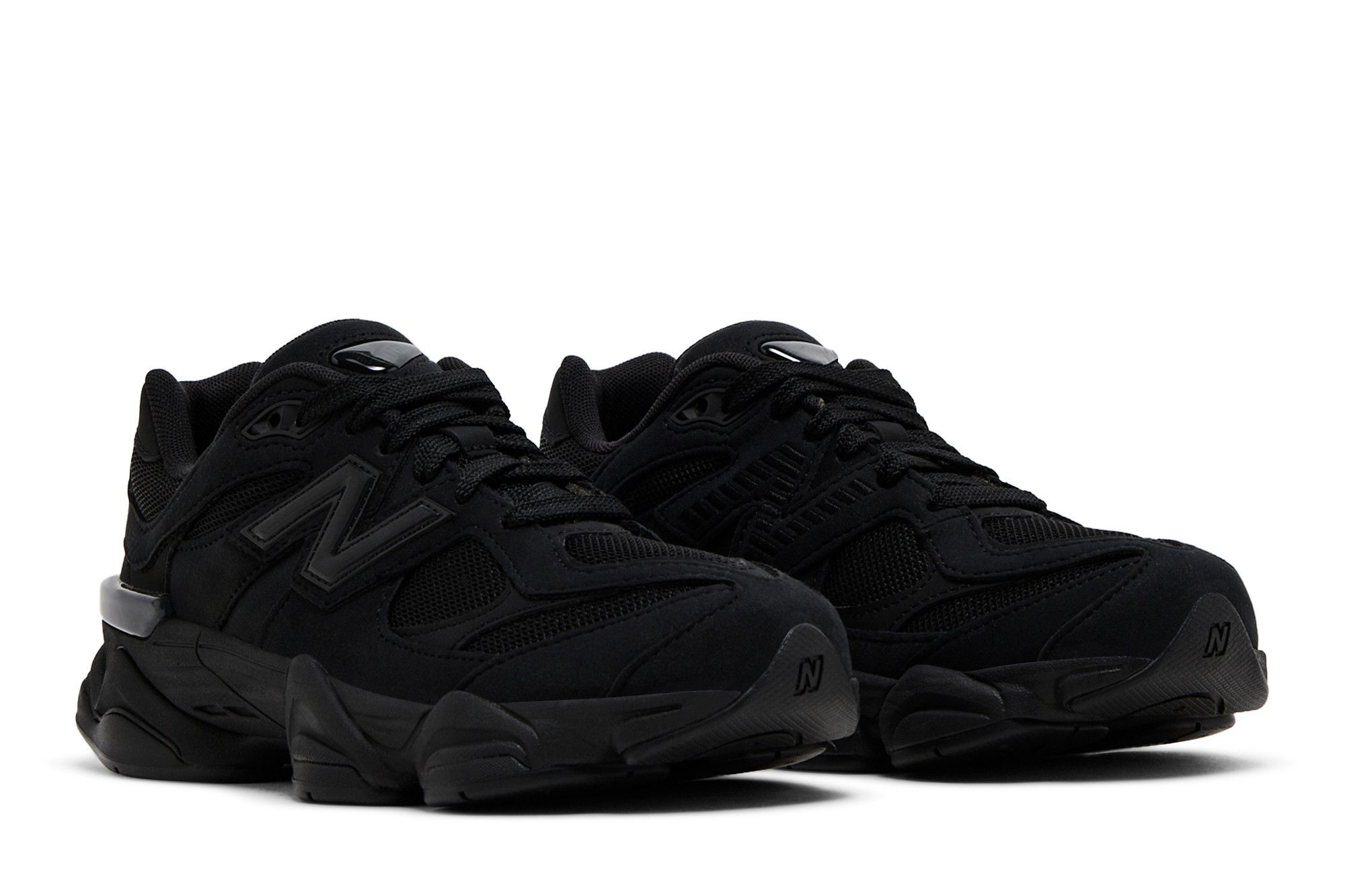 New Balance 9060 Big Kid 'Triple Black Suede'