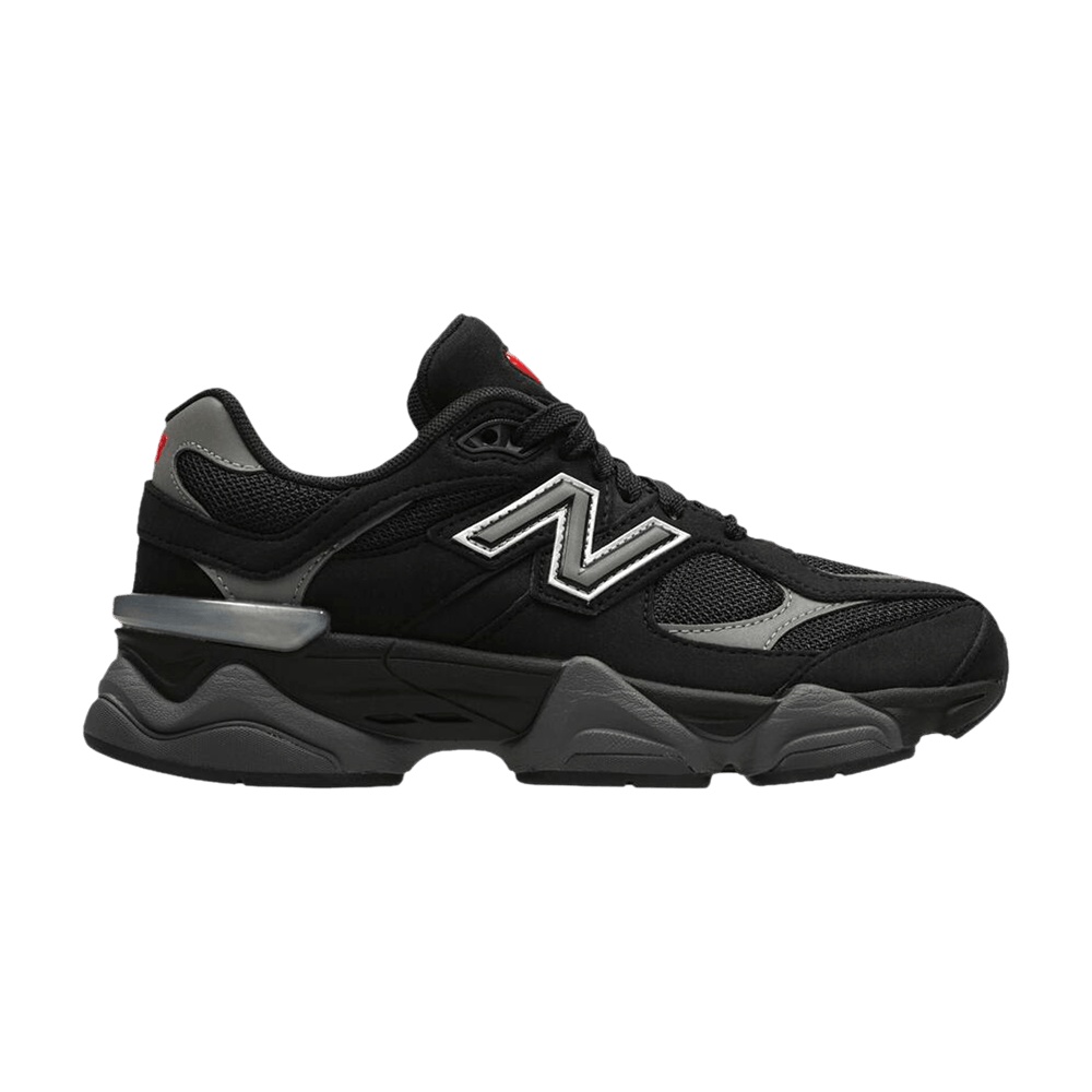 New Balance 9060 Big Kid Wide 'Black Grey Silver'