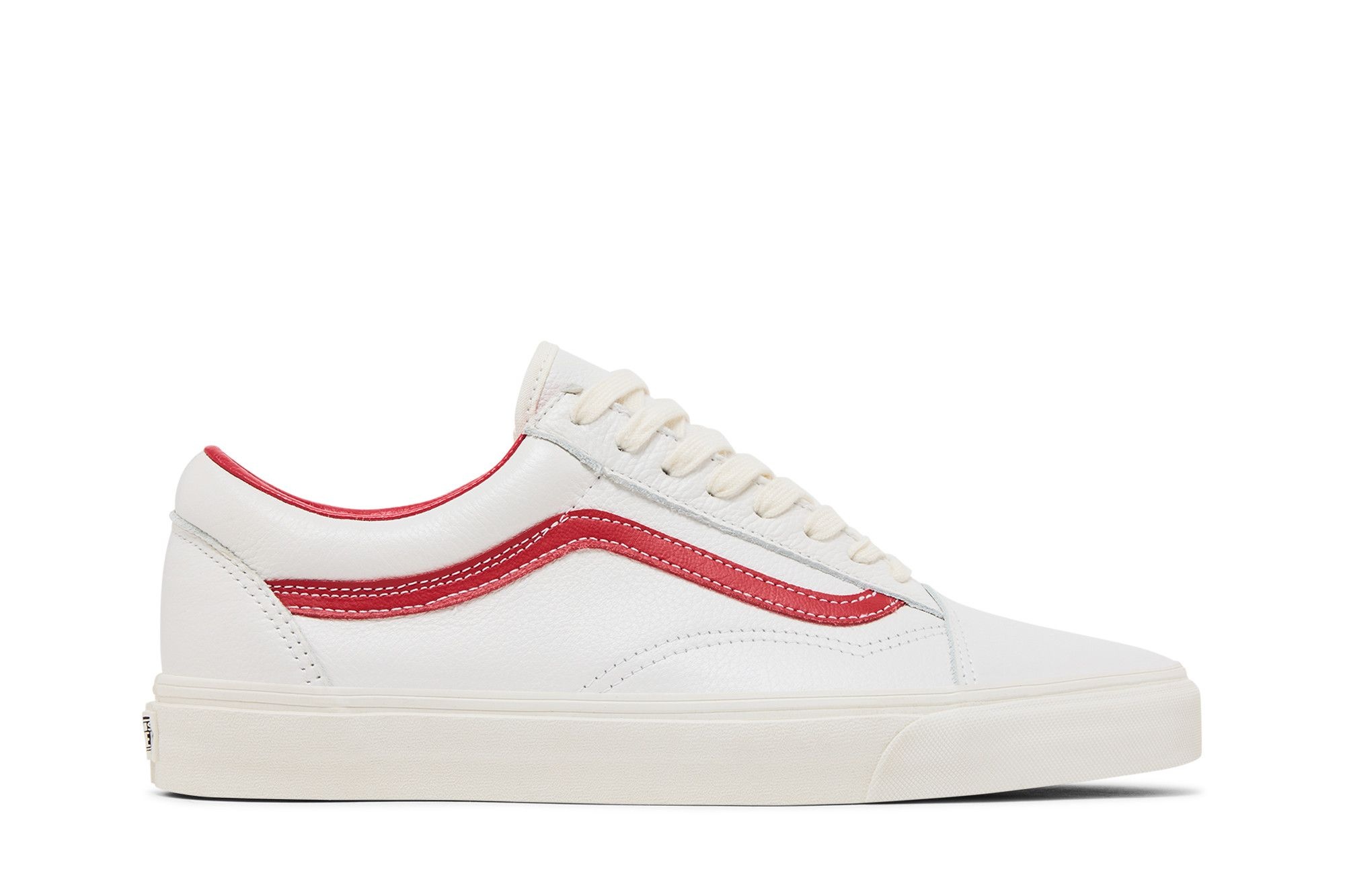 Vans Old Skool 'Vintage Leather - Blanc De Blanc Red'