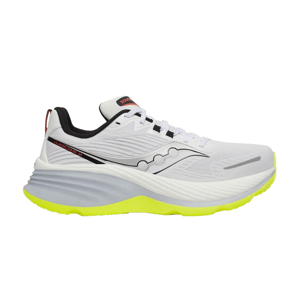 Saucony Hurricane 24 'White Black Citron'