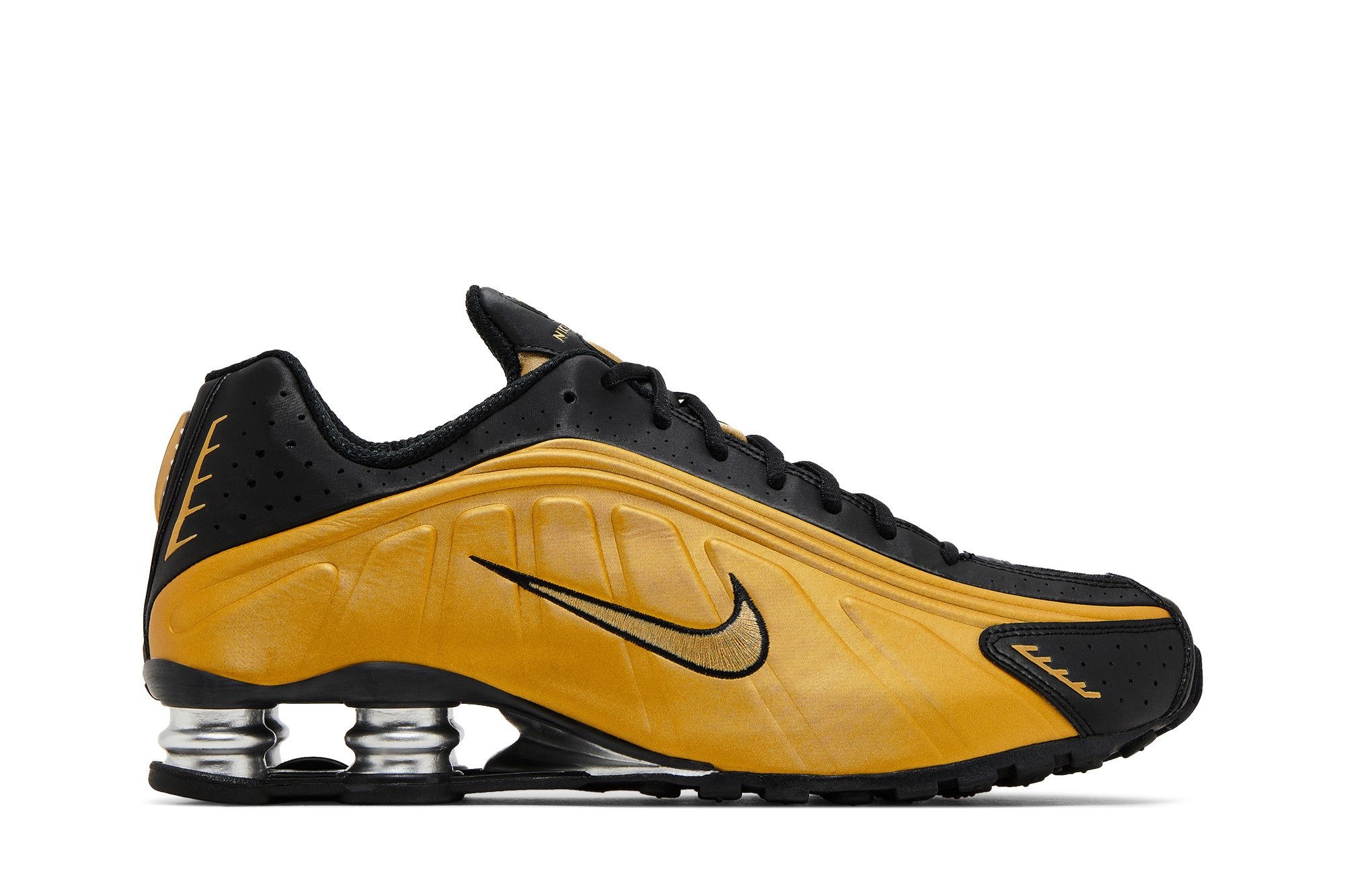 Nike Wmns Shox R4 'Black Metallic Gold'