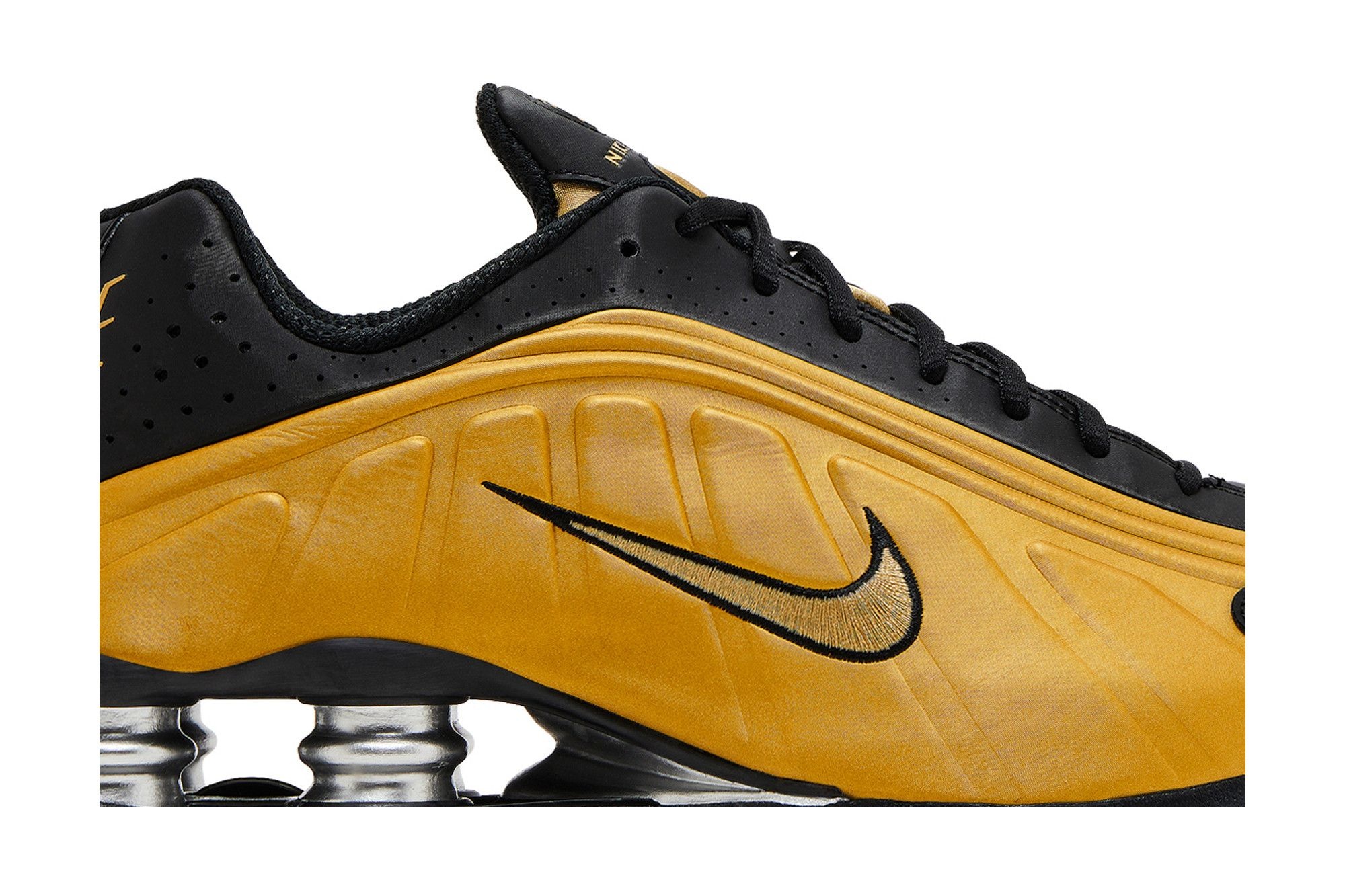 Nike Wmns Shox R4 'Black Metallic Gold'